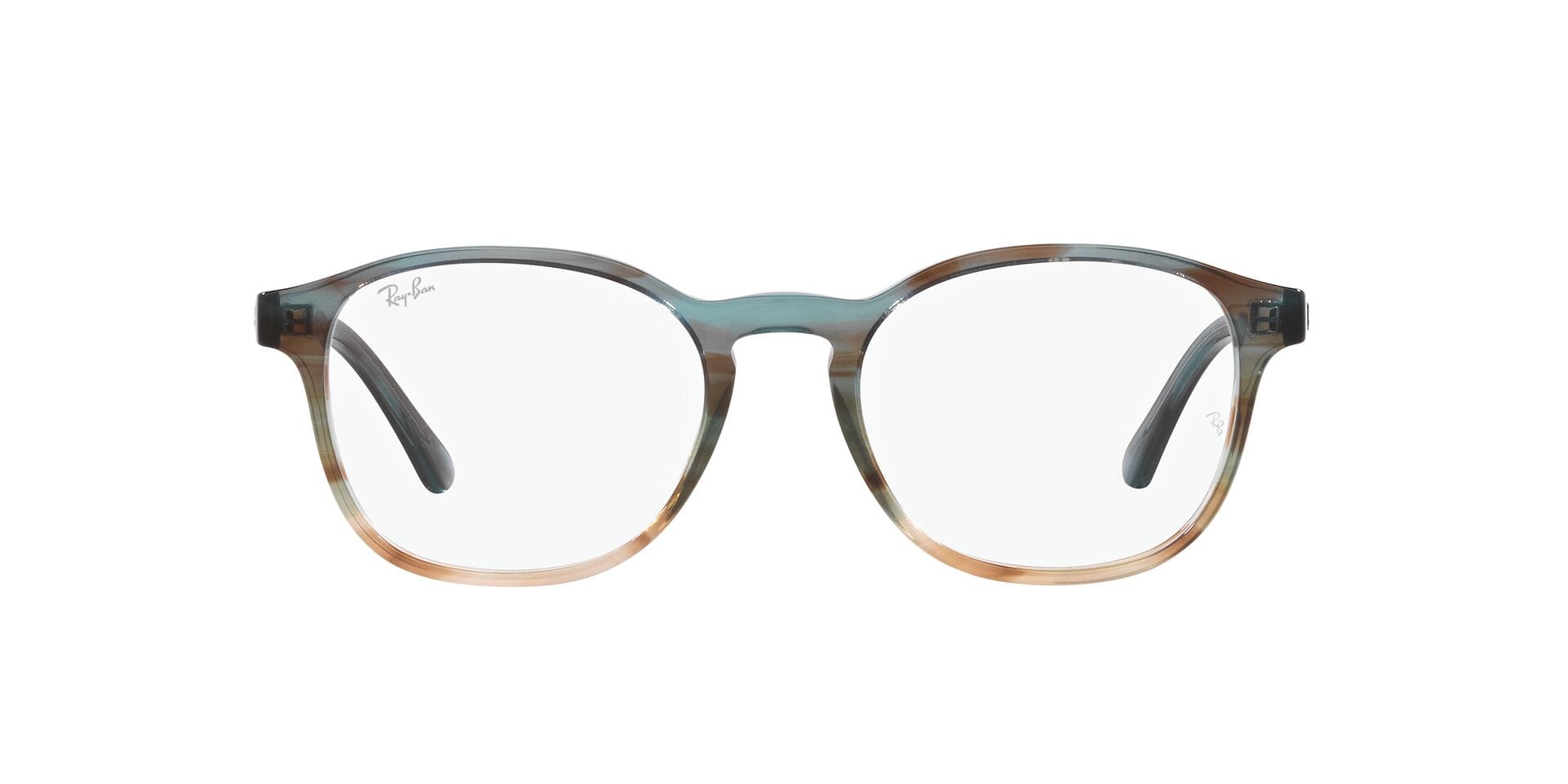Rayban 0RX5417 Frame Transparent Blue Unisex Full Shell Frame — Transparent Blue frame — view 2