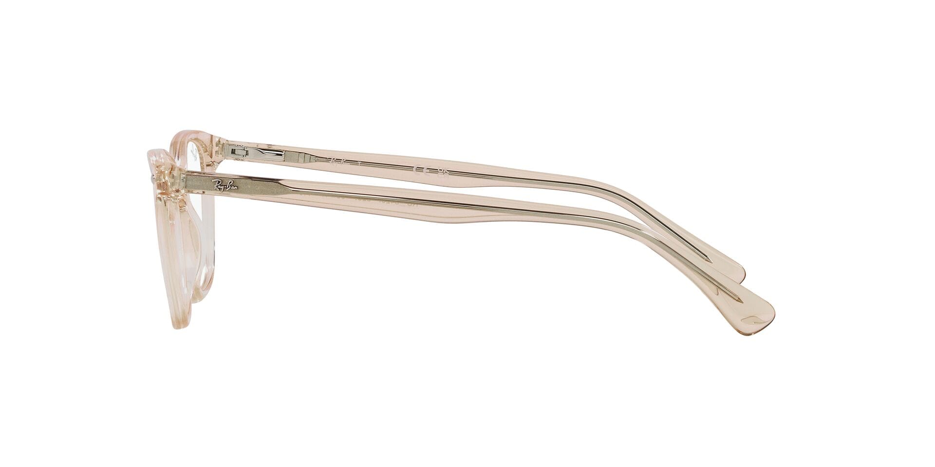 Rayban 0RX5420I Frame Transparent Brown Female Full Shell Frame — Transparent Brown frame — view 3