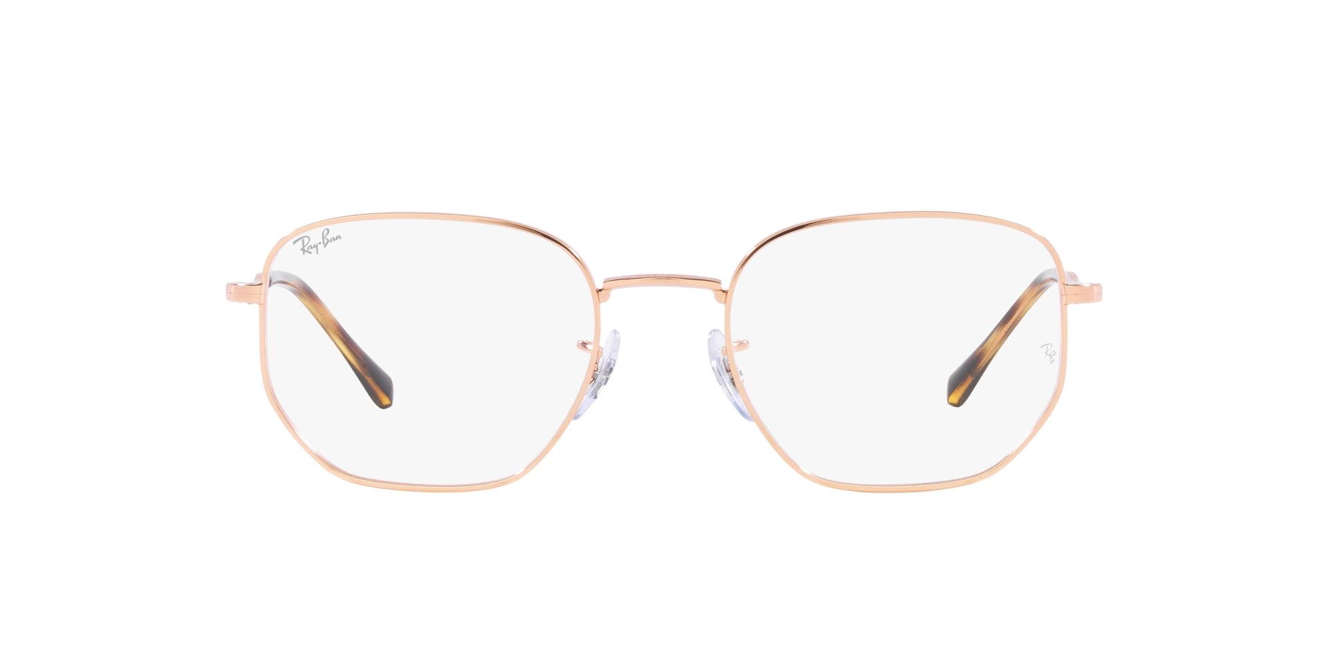 Rayban 0RX6496 Frame Rose Gold Unisex Full Metal Frame — Rose Gold frame — view 2