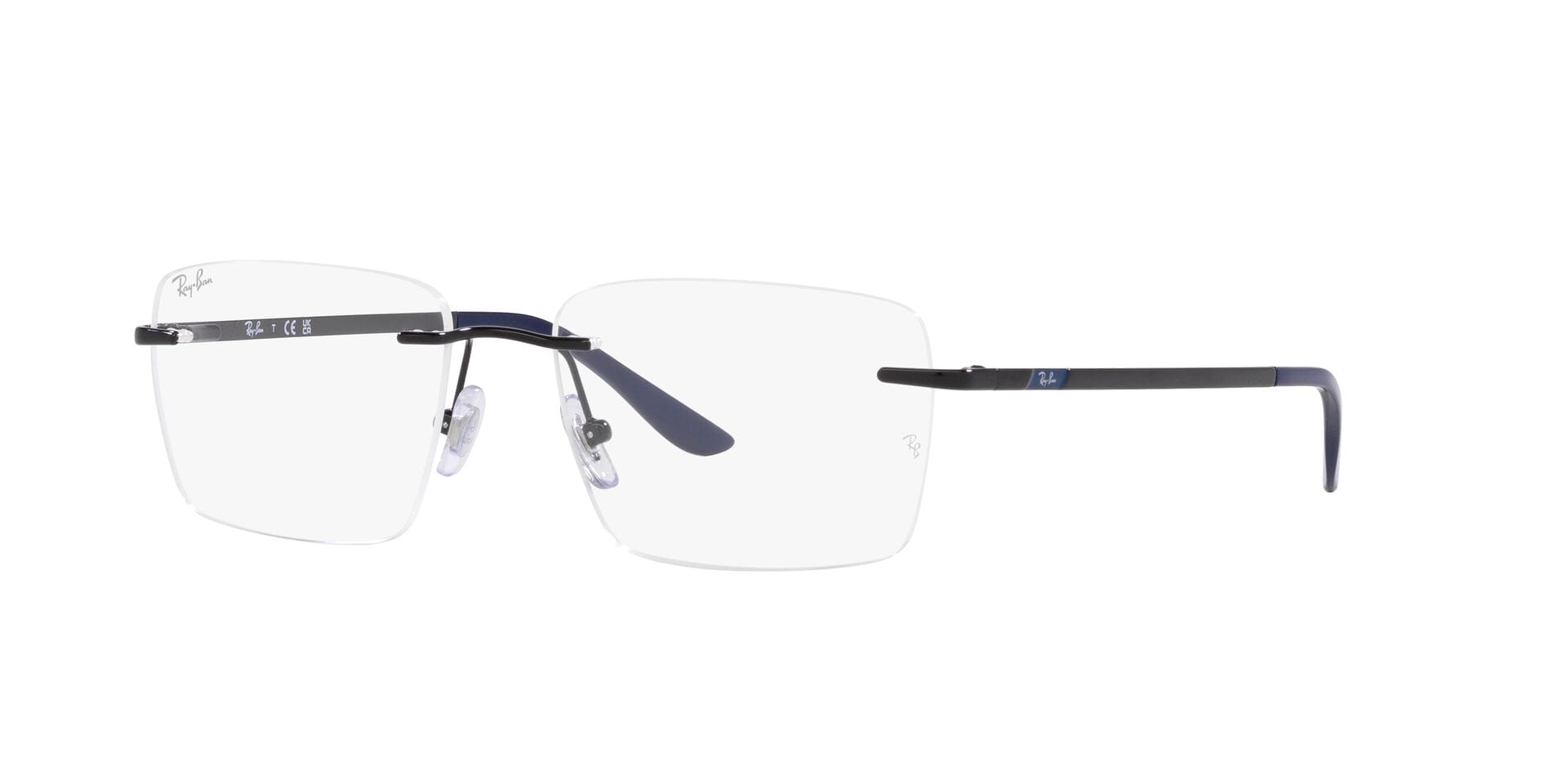 Rayban 0RX6506I Frame Black Male RimLess Metal — Black frame