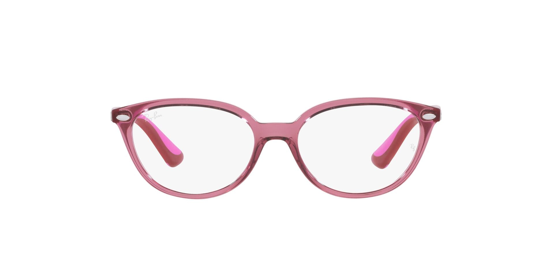 Rayban Junior 0RY1612 Frame Transparent Pink Kids Full Shell Frame — Transparent Pink frame