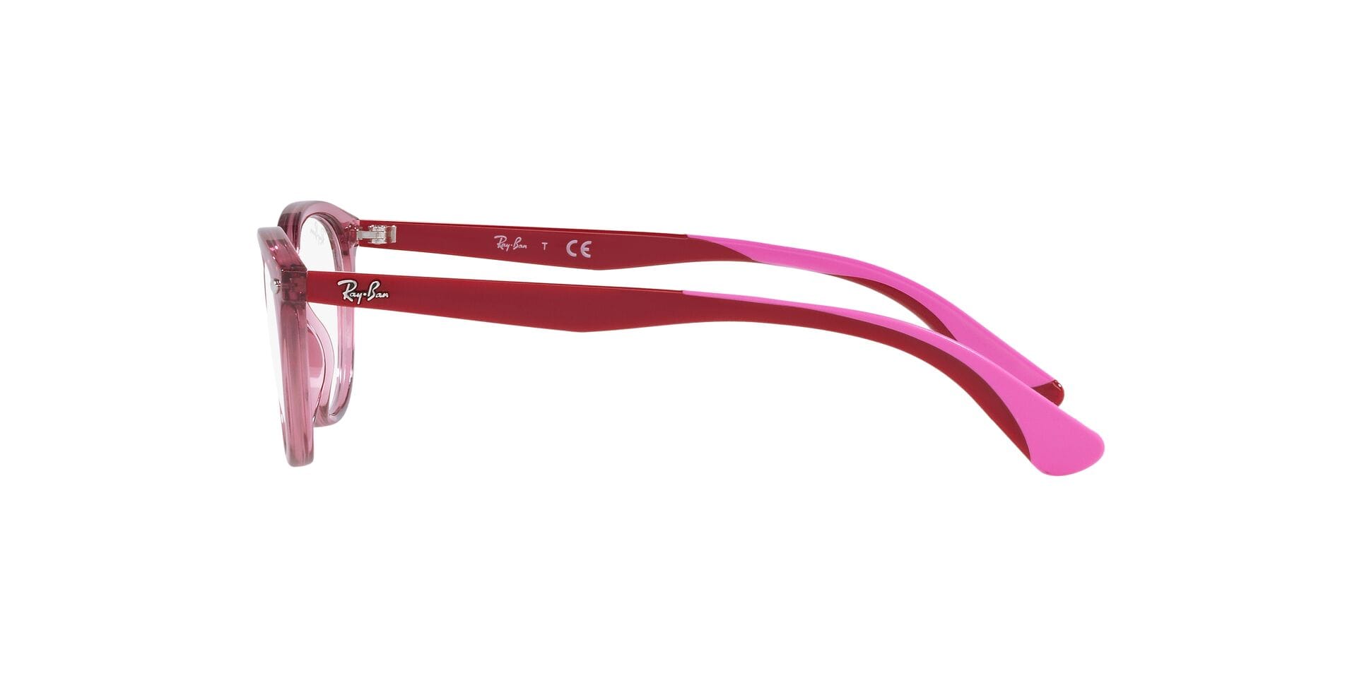 Rayban Junior 0RY1612 Frame Transparent Pink Kids Full Shell Frame — Transparent Pink frame — view 3