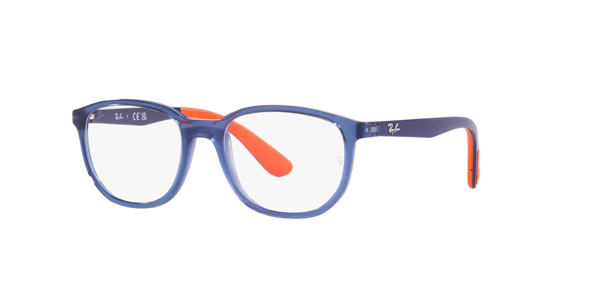 Rayban 0RY1619 Frame Transparent Blue Kids Full Shell — Black frame