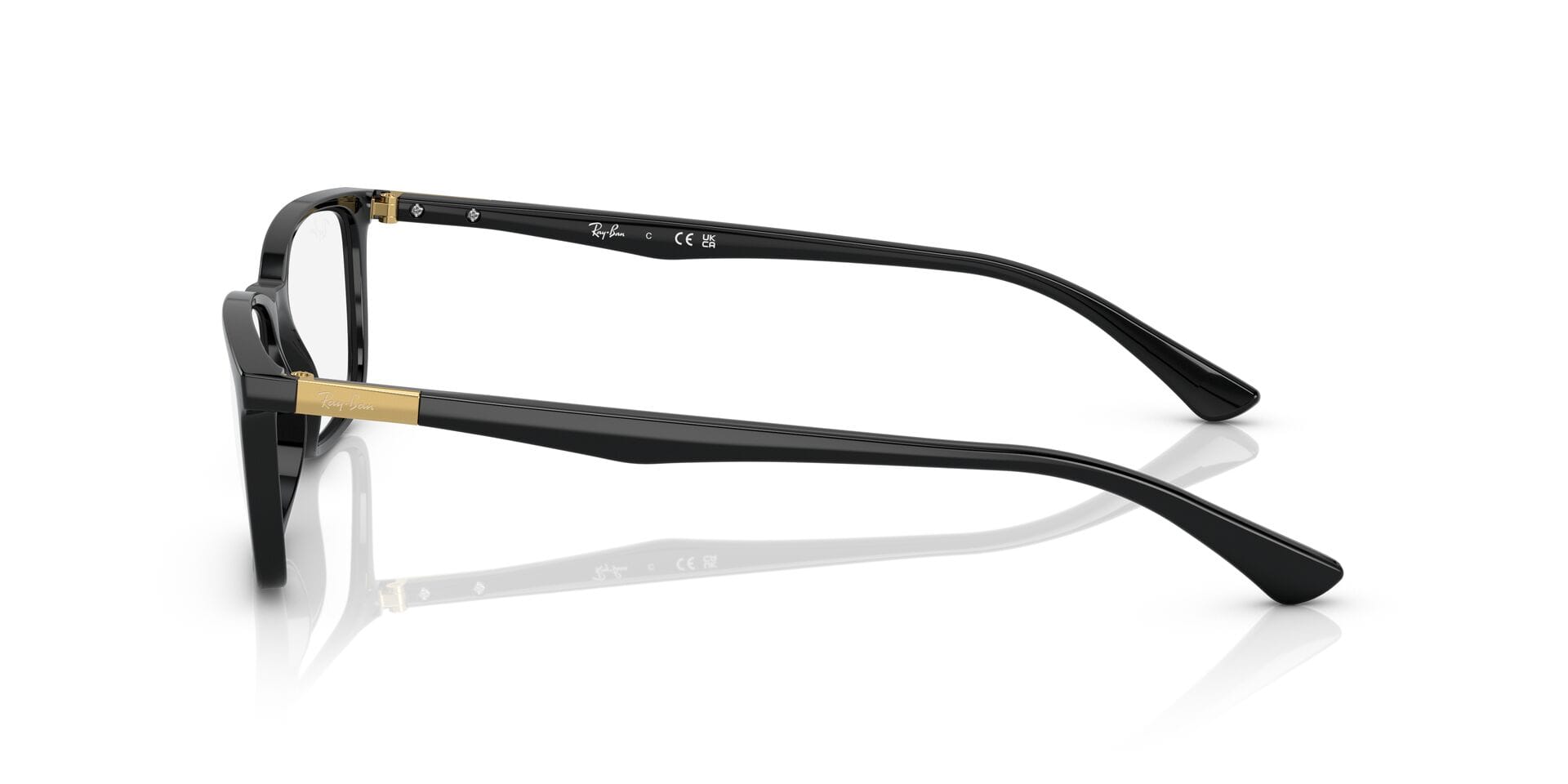 Rayban 0RX7127II Frame Black Unisex Full Shell Frame — Black frame — view 3