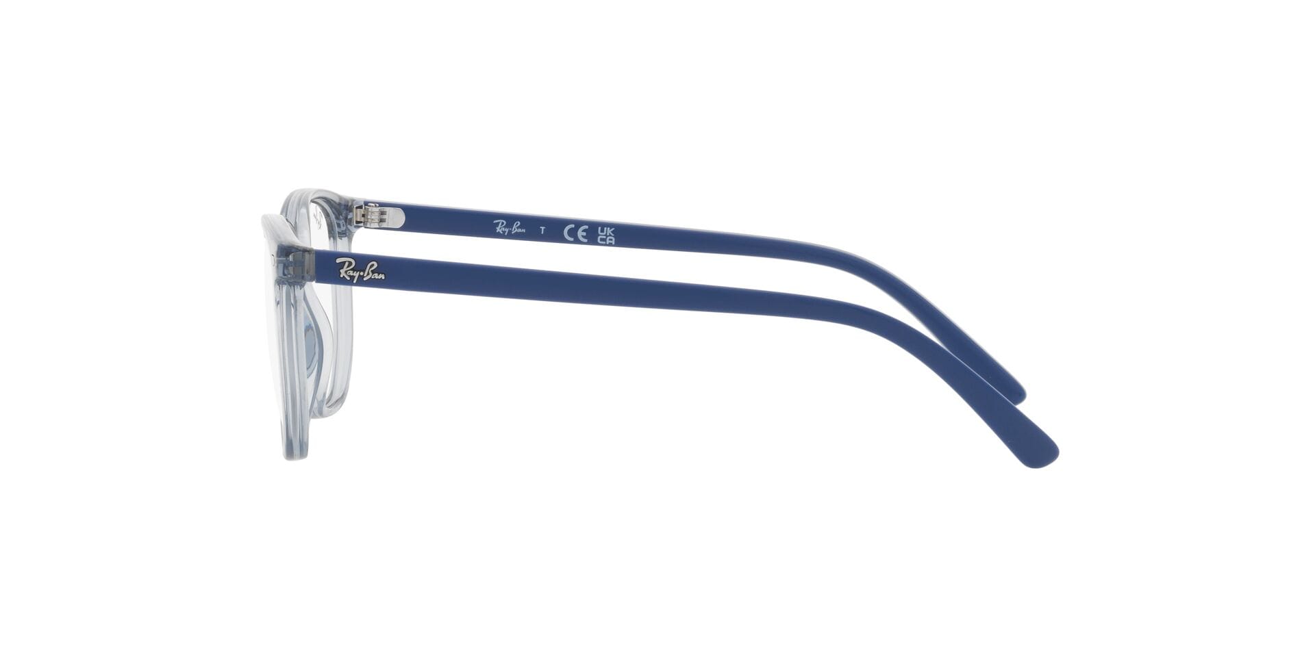 Rayban 0RY9097V Frame Transparent Blue Kids Full Shell Frame — Transparent Blue frame — view 3