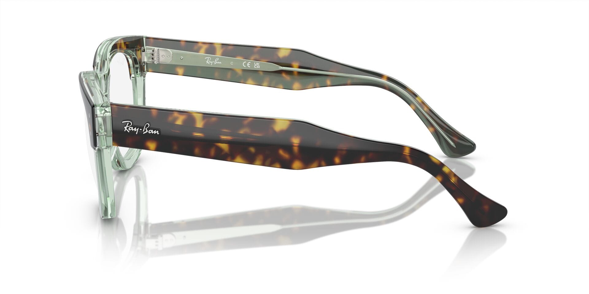 Rayban FR Rayban 0RX0298V Frame Transparent Green Unisex Shell Shell Frame — view 3