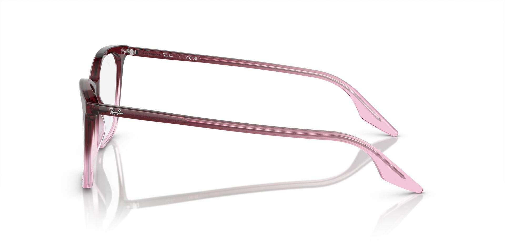 Rayban 0RX5422 Frame Red Female Full Shell Frame — Red frame — view 3