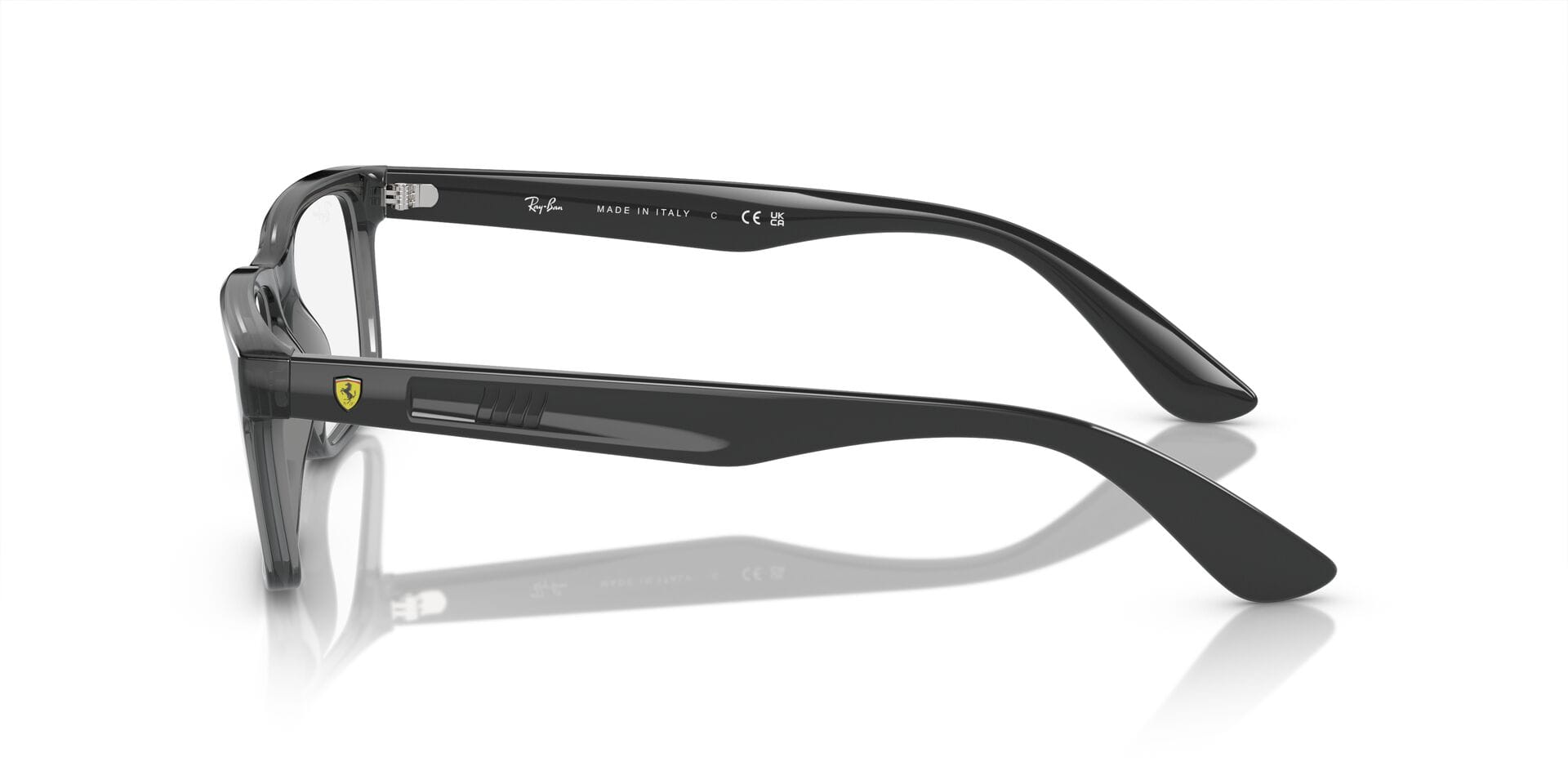 Rayban 0RX7232M Frame Transparent Grey Unisex Full Shell Frame — Transparent Grey frame — view 4