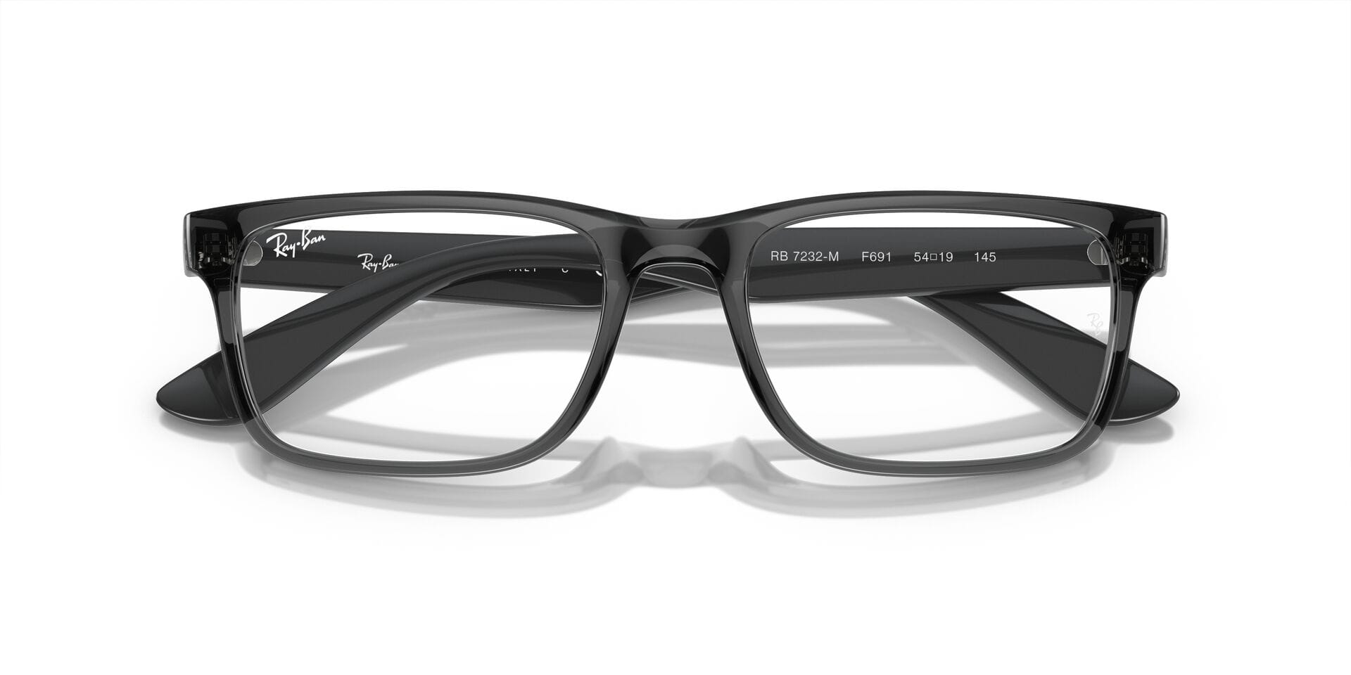 Rayban 0RX7232M Frame Transparent Grey Unisex Full Shell Frame — Transparent Grey frame — view 5