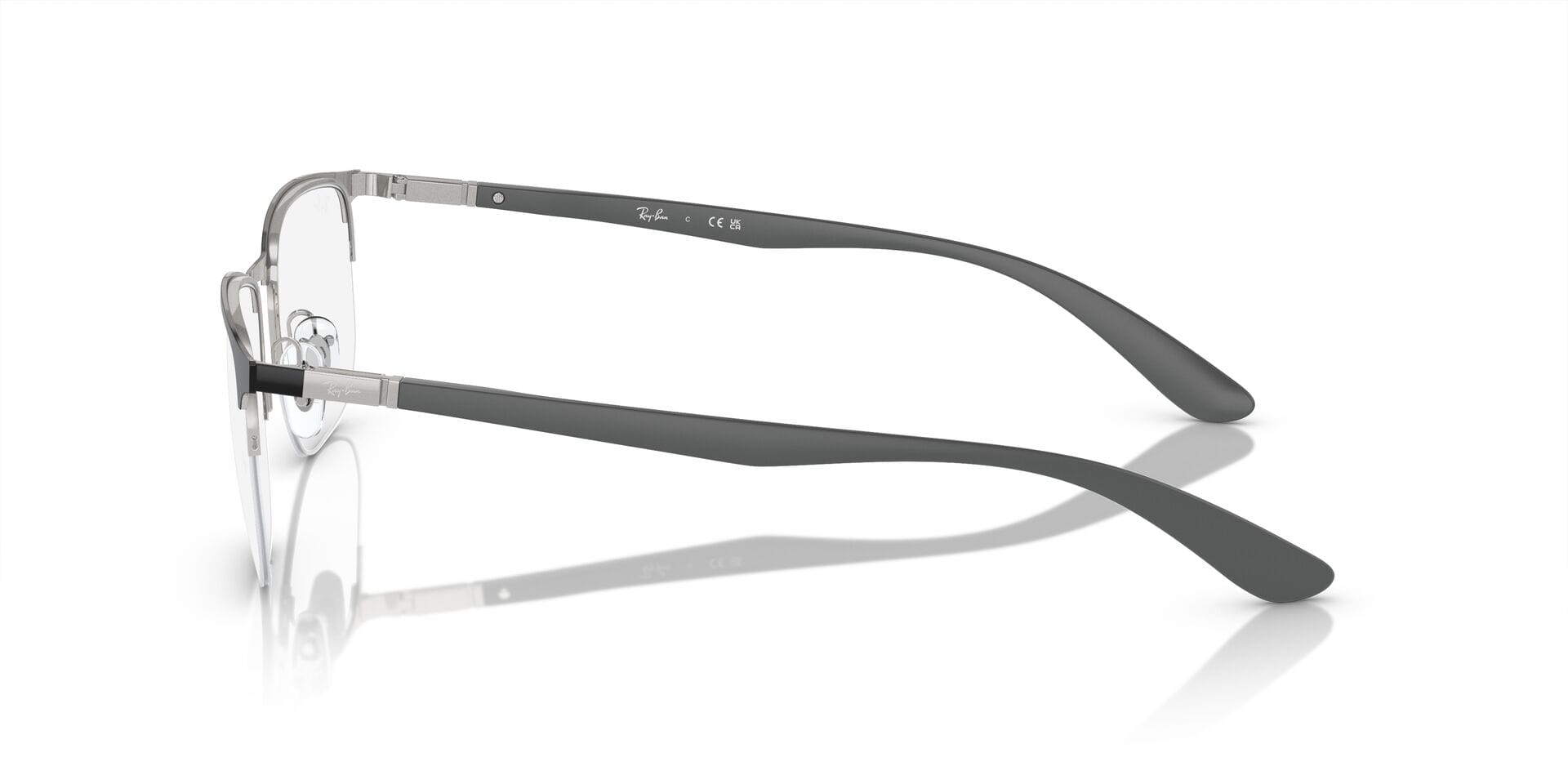 Rayban 0RX6513 Frame Silver Unisex Full Metal Frame — Silver frame — view 3