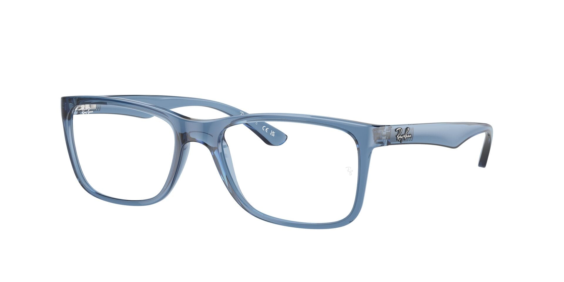 Rayban 0RX7027I Frame Transparent Blue Unisex Full Shell — Transparent Blue frame