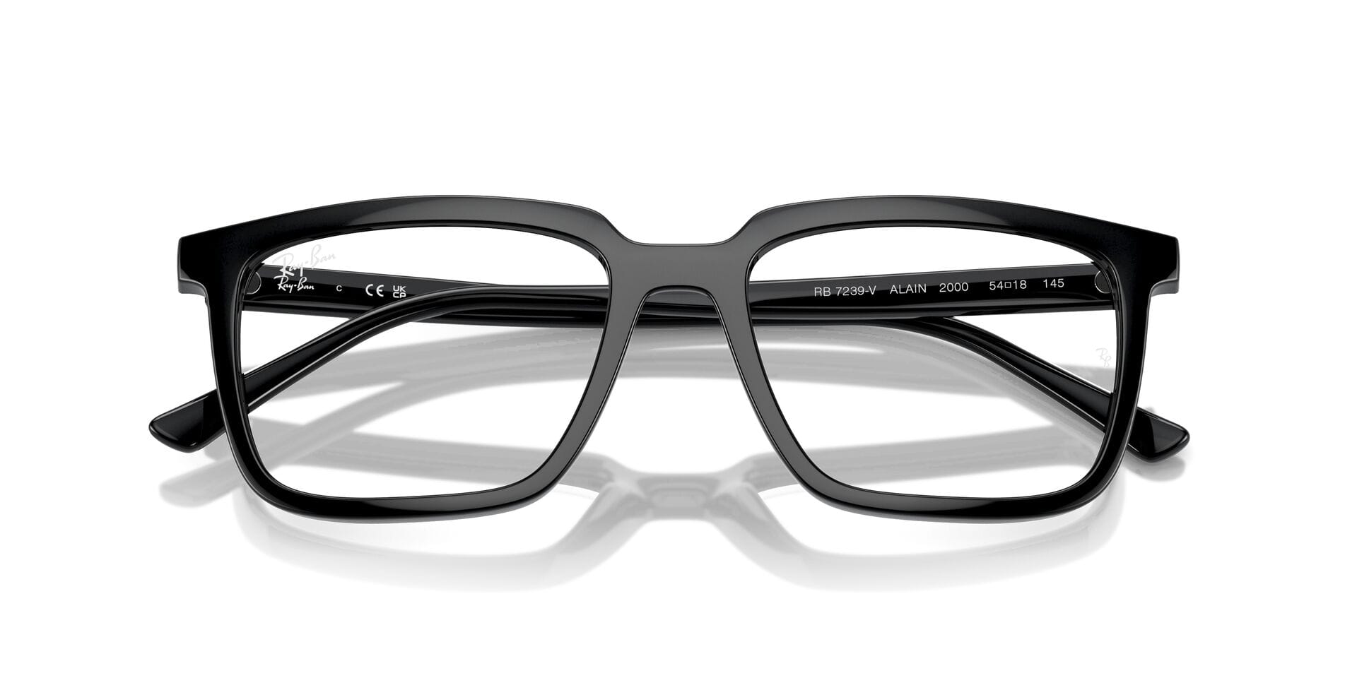 Rayban 0RB7239 Frame Black Unisex Full Shell Frame — Black frame — view 5