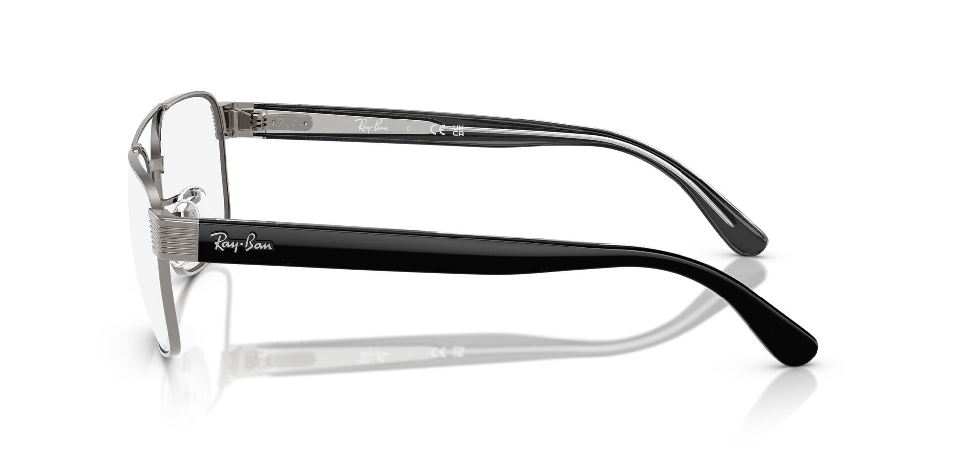 Rayban 0RX3751V Frame Gun Metal Unisex Full Shell Frame — Gun Metal frame — view 3
