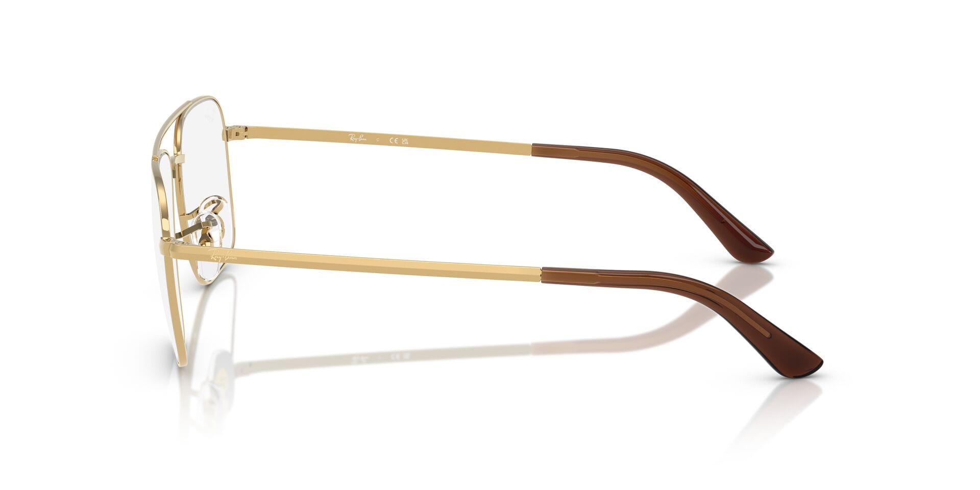 Rayban 0RX6531I Frame Gold Male Full Metal Frame — Gold frame — view 3