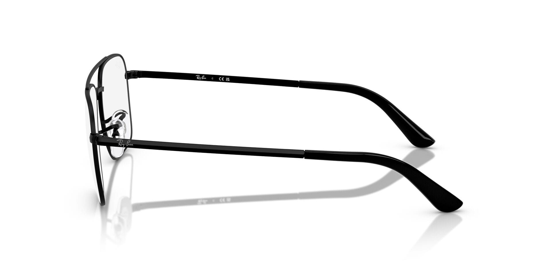 Rayban 0RB6531I Frame Matt Black Unisex Full Metal Frame — Matt Black frame — view 3
