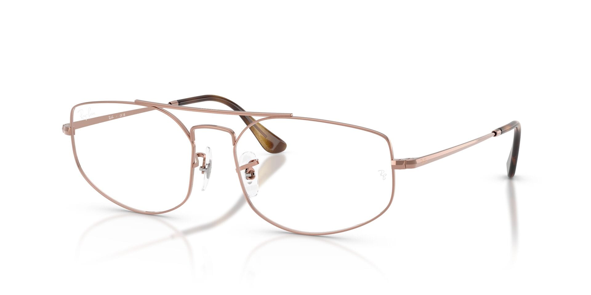 Rayban 0RX6545 Frame Brown Unisex Full Metal — Brown frame