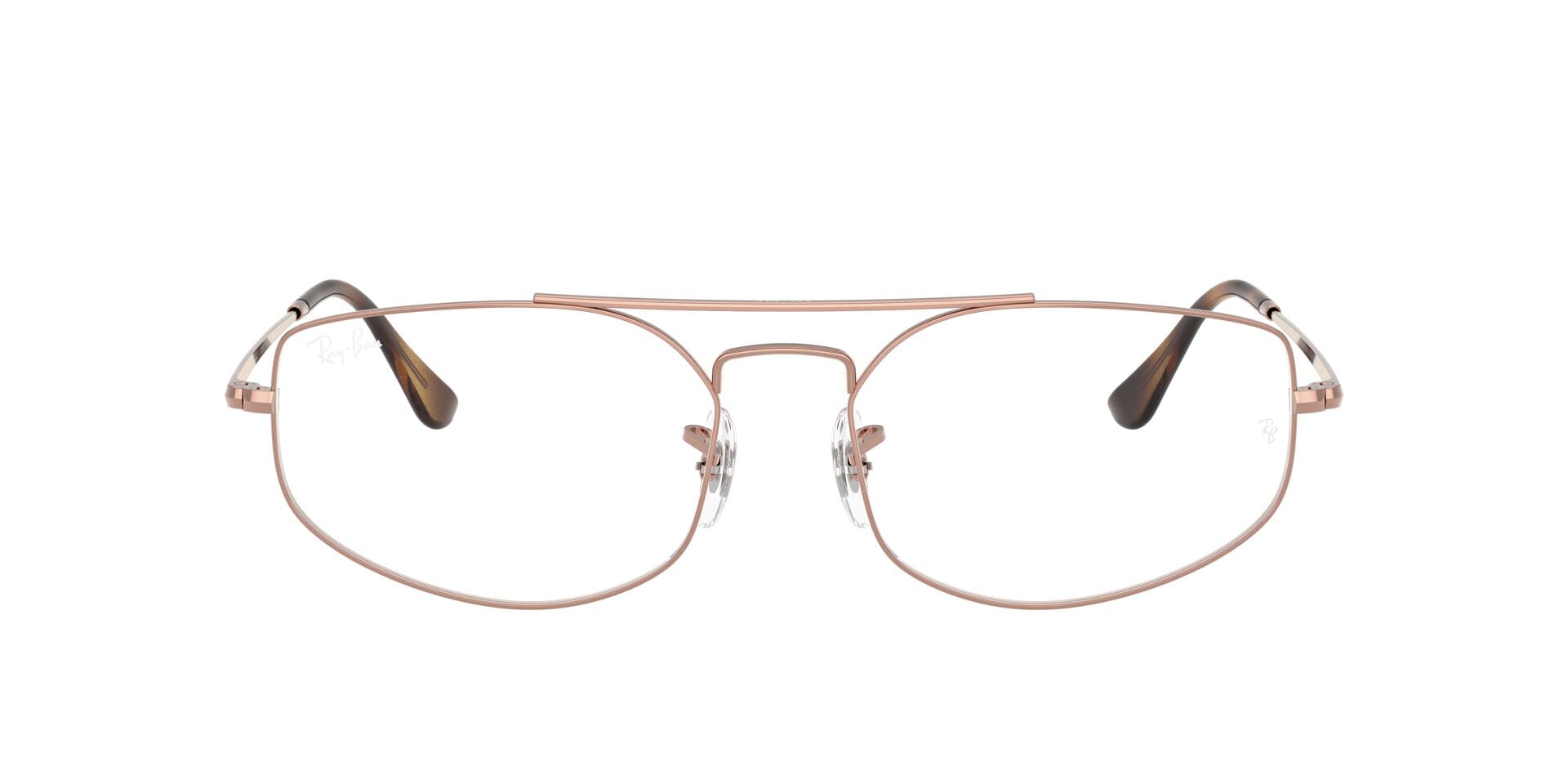 Rayban 0RX6545 Frame Brown Unisex Full Metal Frame — Brown frame — view 2