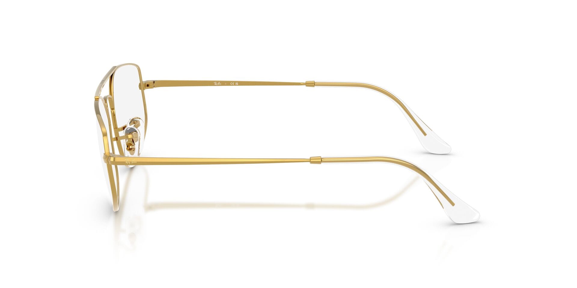 Rayban 0RX6545 Frame Gold Unisex Full Metal Frame — Gold frame — view 3