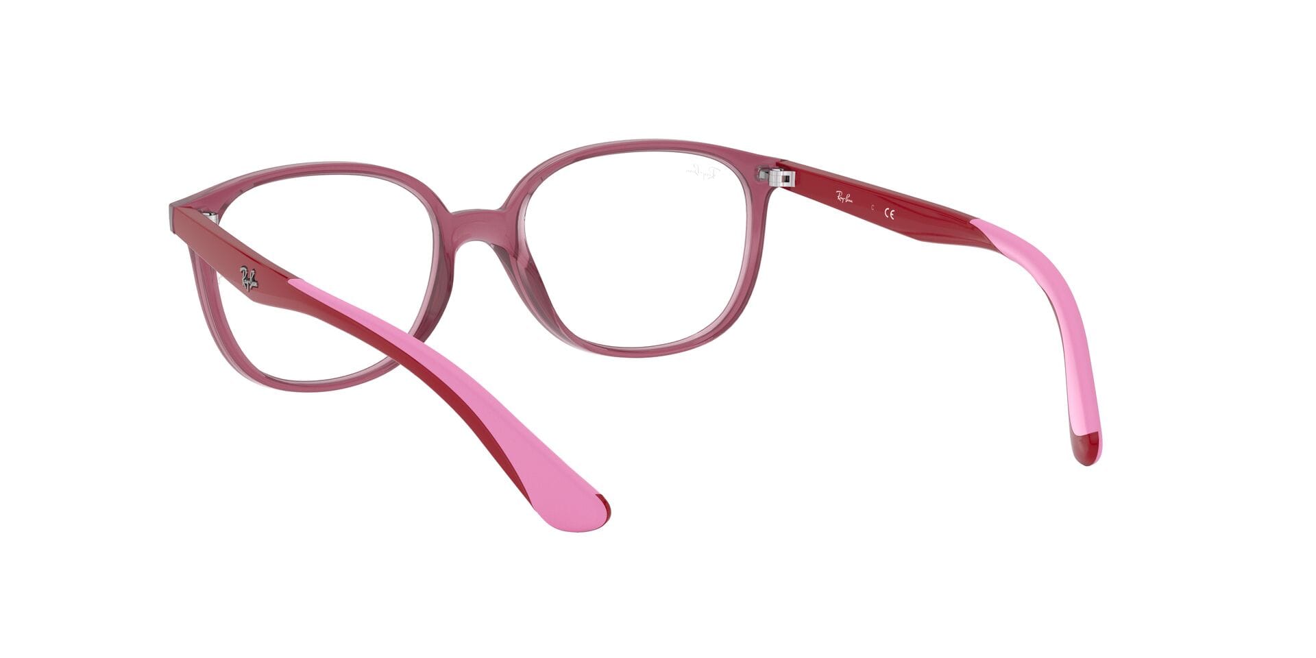 Rayban Junior 0RY1598 Frame Transparent Red Unisex Full Shel Frame — Transparent Red frame — view 2
