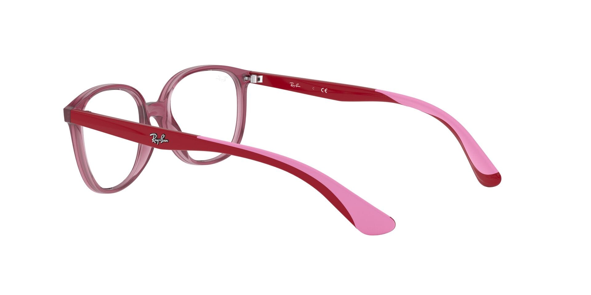 Rayban Junior 0RY1598 Frame Transparent Red Unisex Full Shel Frame — Transparent Red frame — view 5