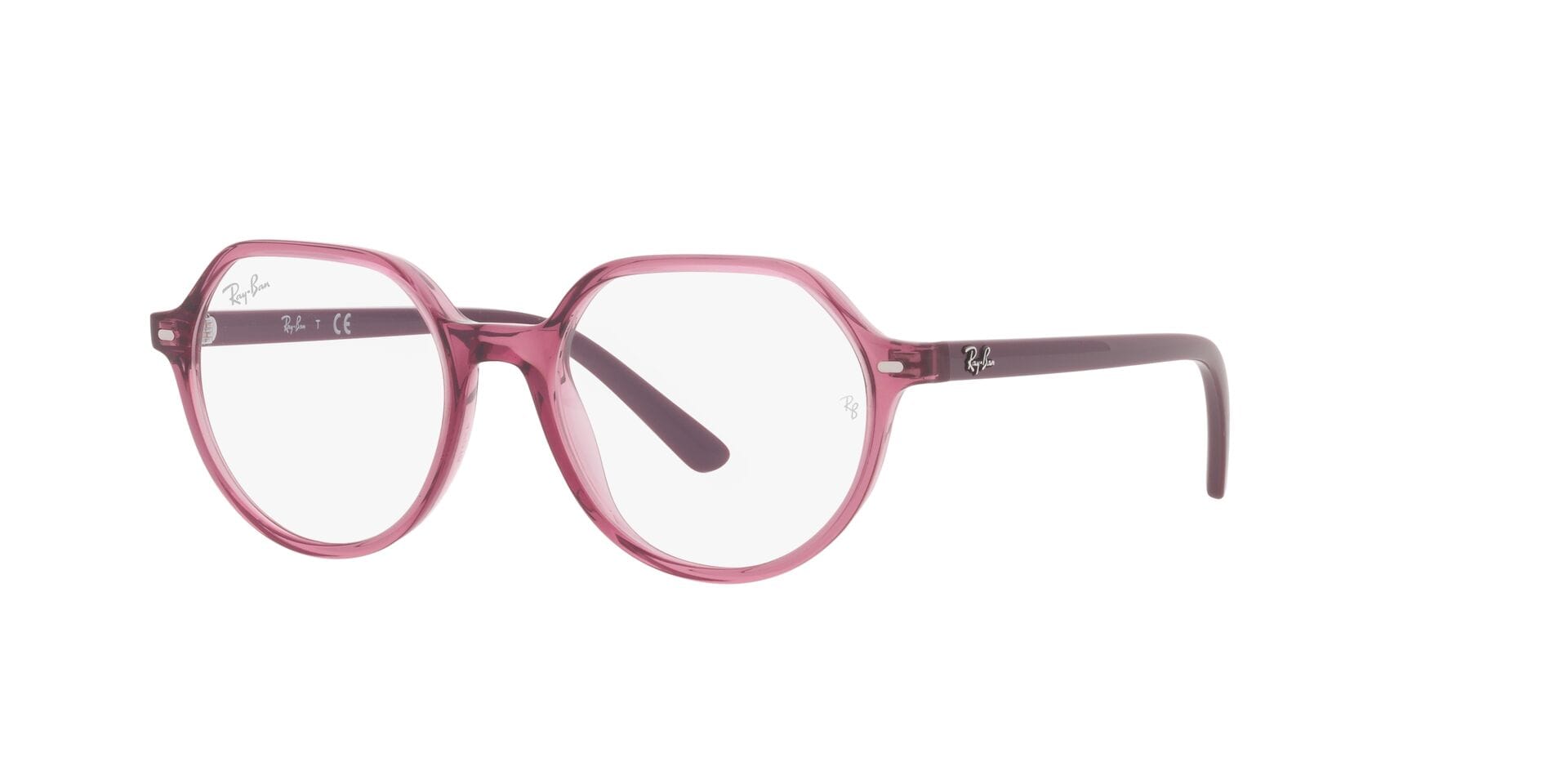 Rayban Junior 0RY9095V Frame Transparent Pink Unisex Full Sh Frame — Transparent Pink frame — view 1