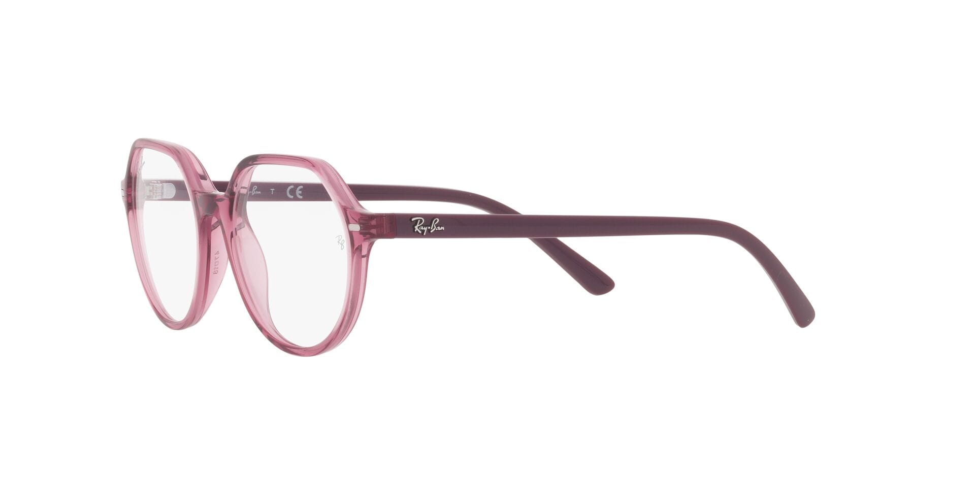 Rayban Junior 0RY9095V Frame Transparent Pink Unisex Full Sh Frame — Transparent Pink frame — view 3