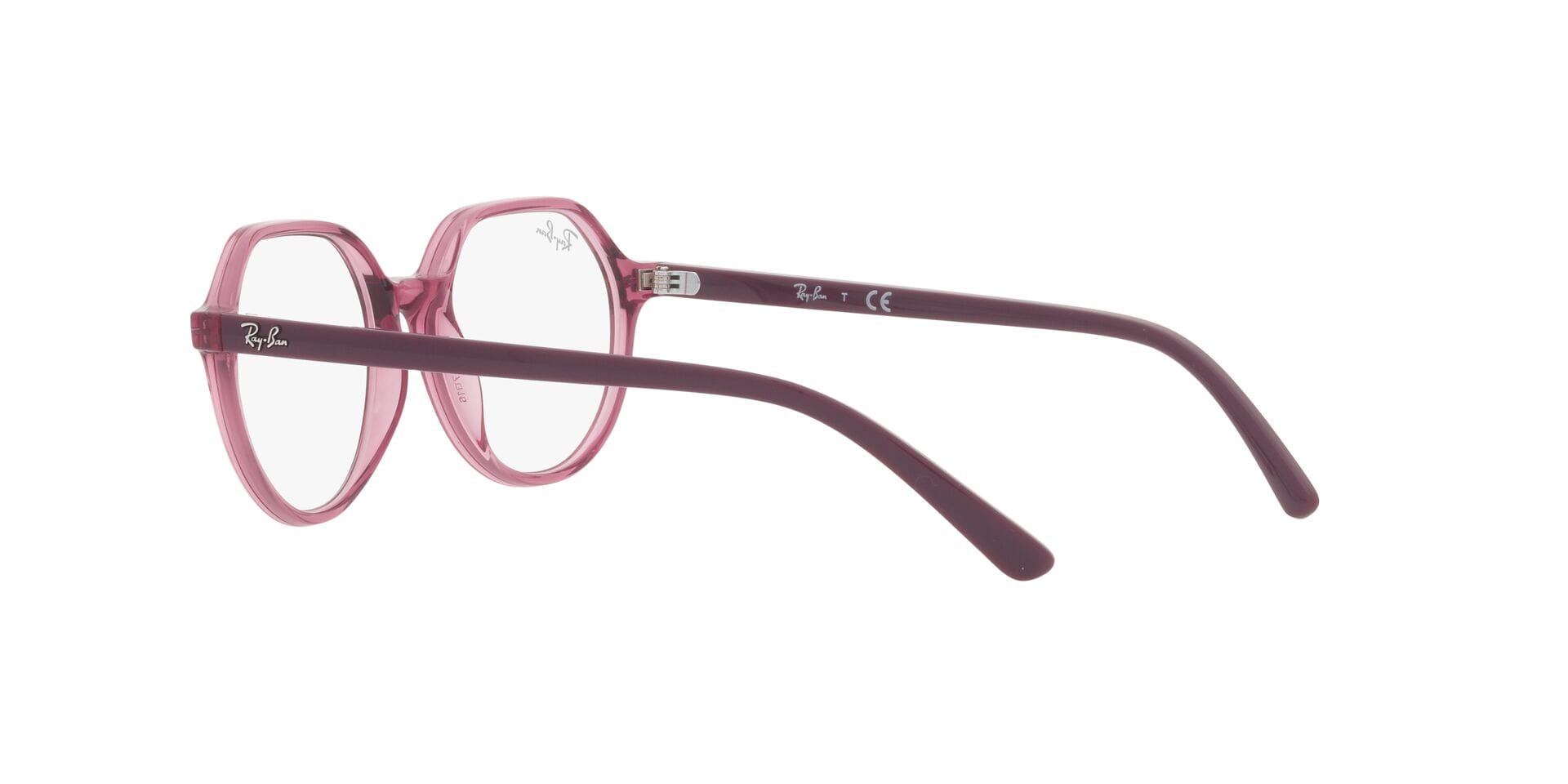 Rayban Junior 0RY9095V Frame Transparent Pink Unisex Full Sh Frame — Transparent Pink frame — view 5