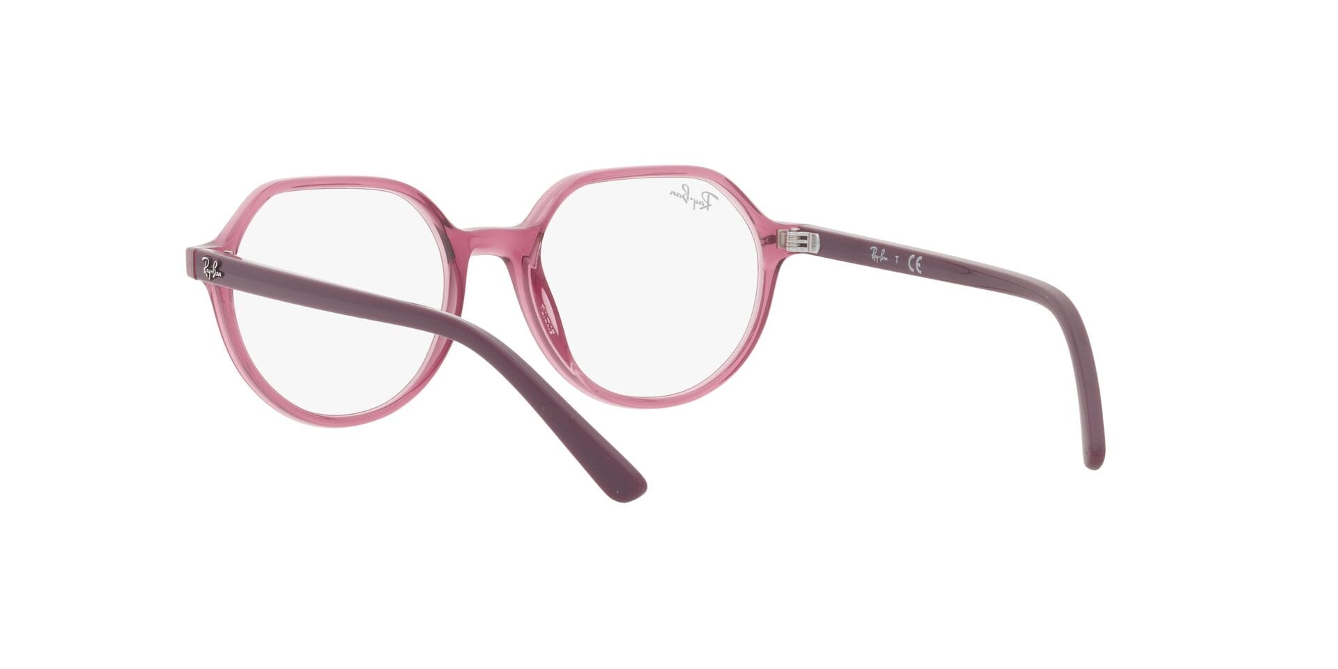 Rayban Junior 0RY9095V Frame Transparent Pink Unisex Full Sh Frame — Transparent Pink frame