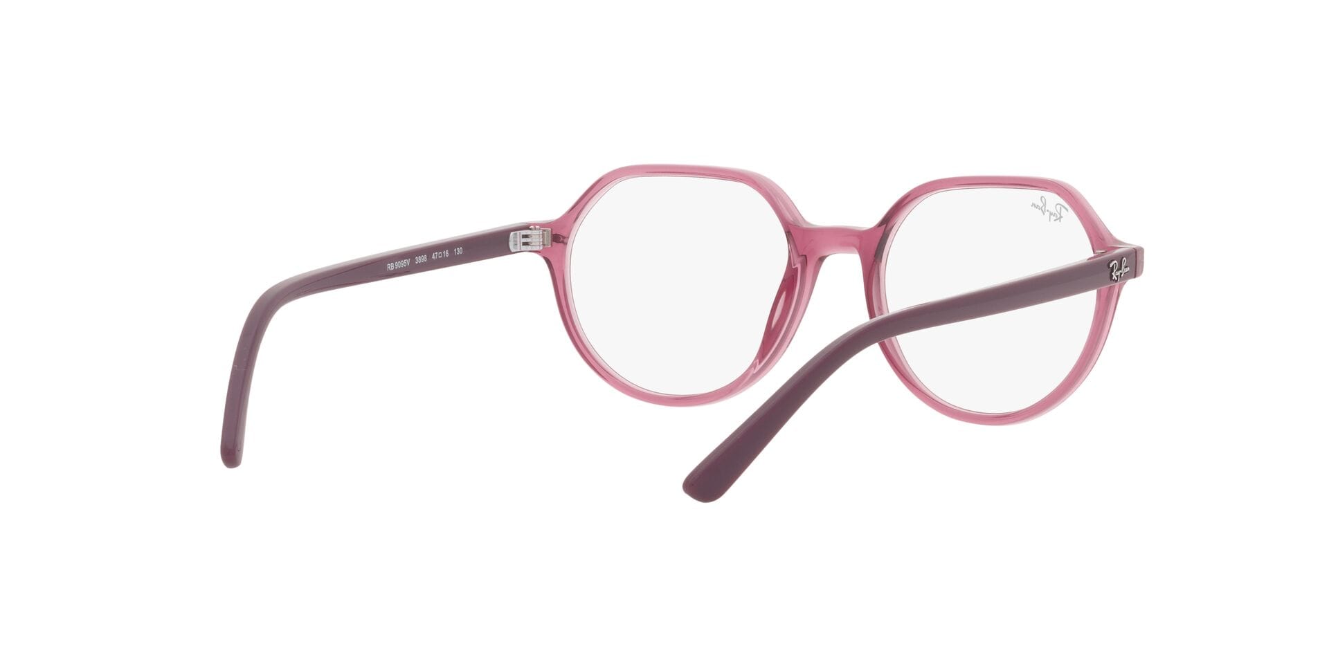 Rayban Junior 0RY9095V Frame Transparent Pink Unisex Full Sh Frame — Transparent Pink frame — view 8