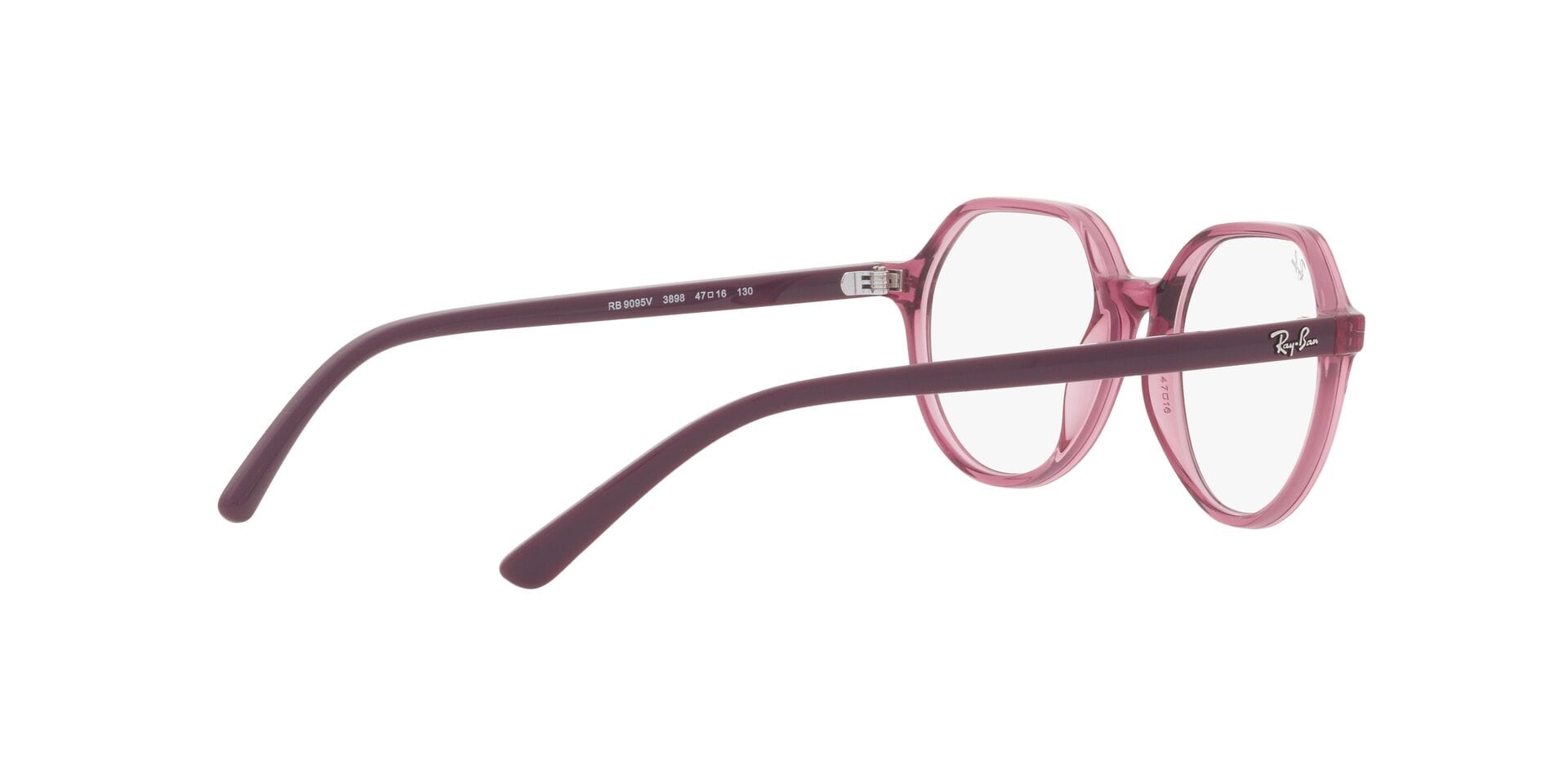 Rayban Junior 0RY9095V Frame Transparent Pink Unisex Full Sh Frame — Transparent Pink frame — view 9