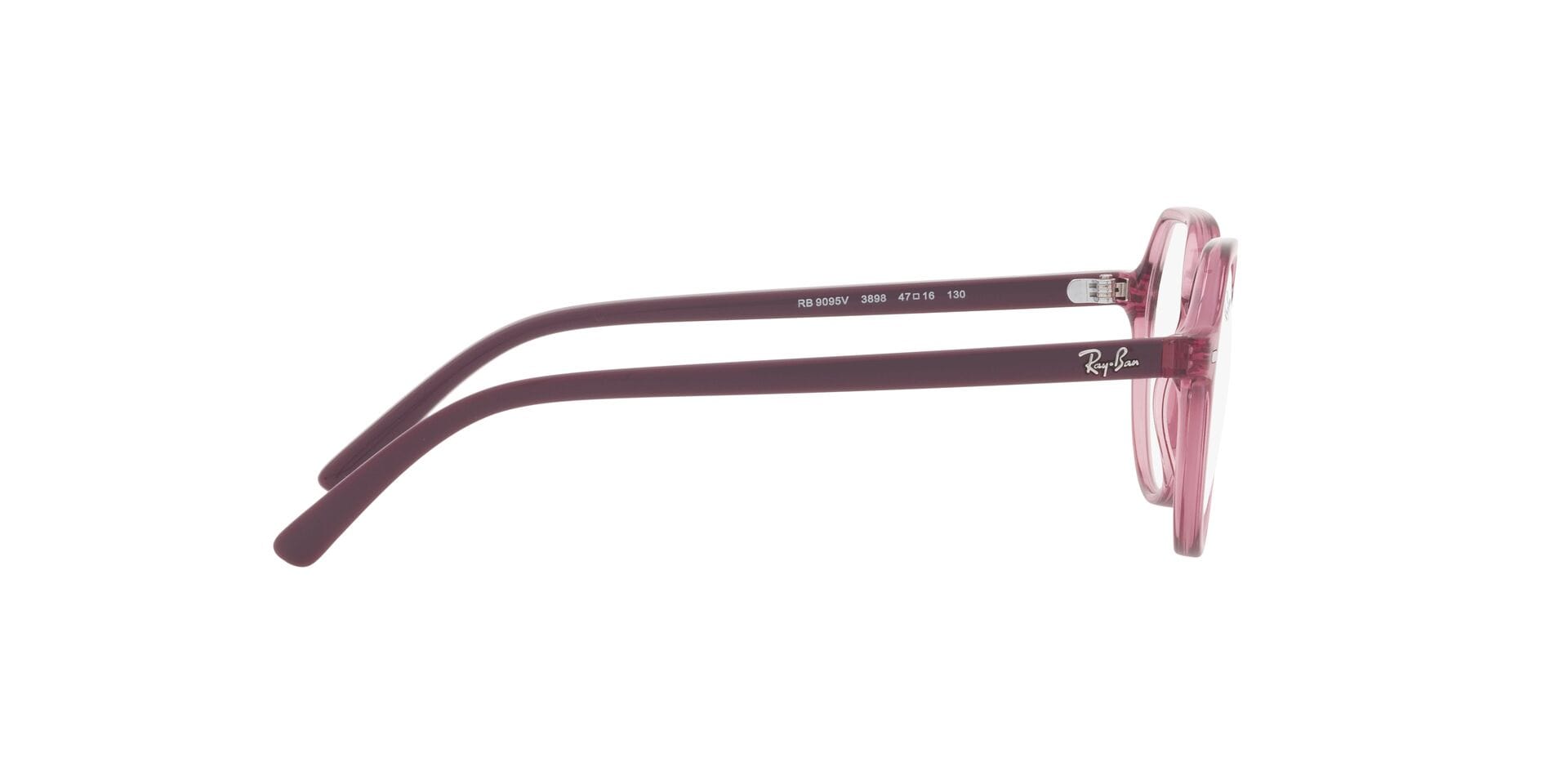 Rayban Junior 0RY9095V Frame Transparent Pink Unisex Full Sh Frame — Transparent Pink frame — view 10