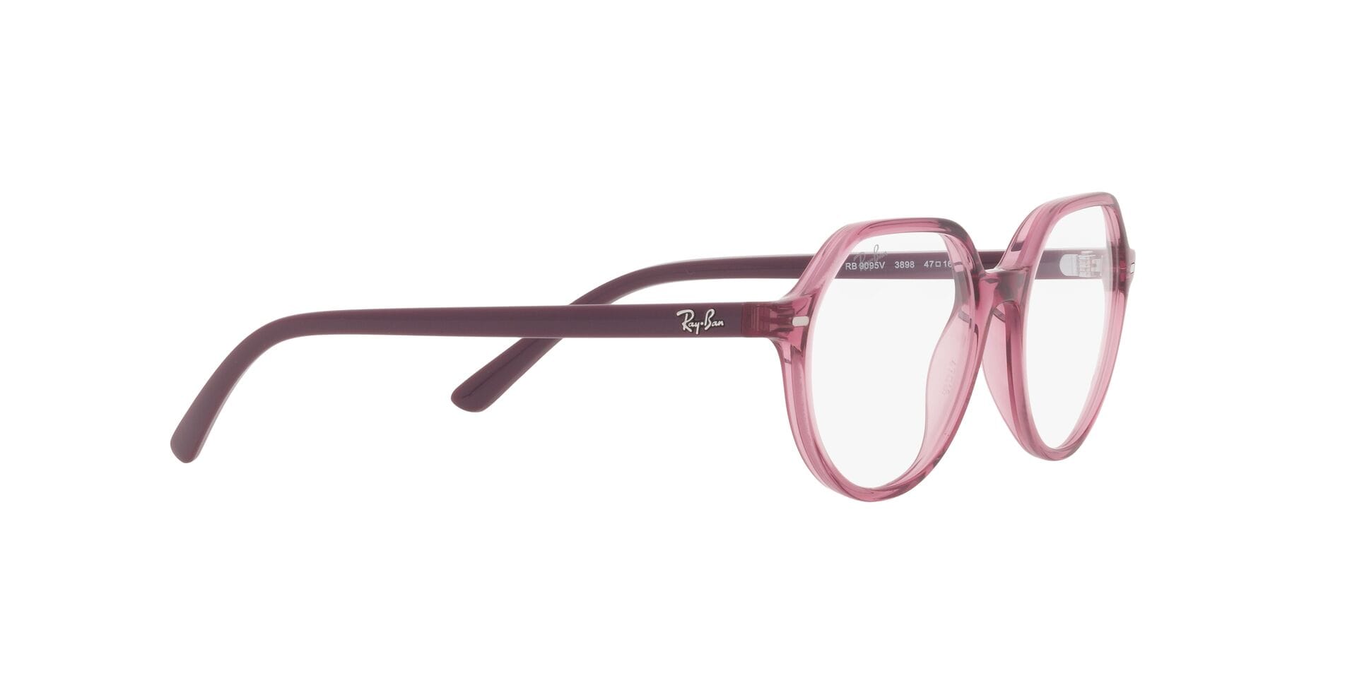 Rayban Junior 0RY9095V Frame Transparent Pink Unisex Full Sh Frame — Transparent Pink frame — view 11
