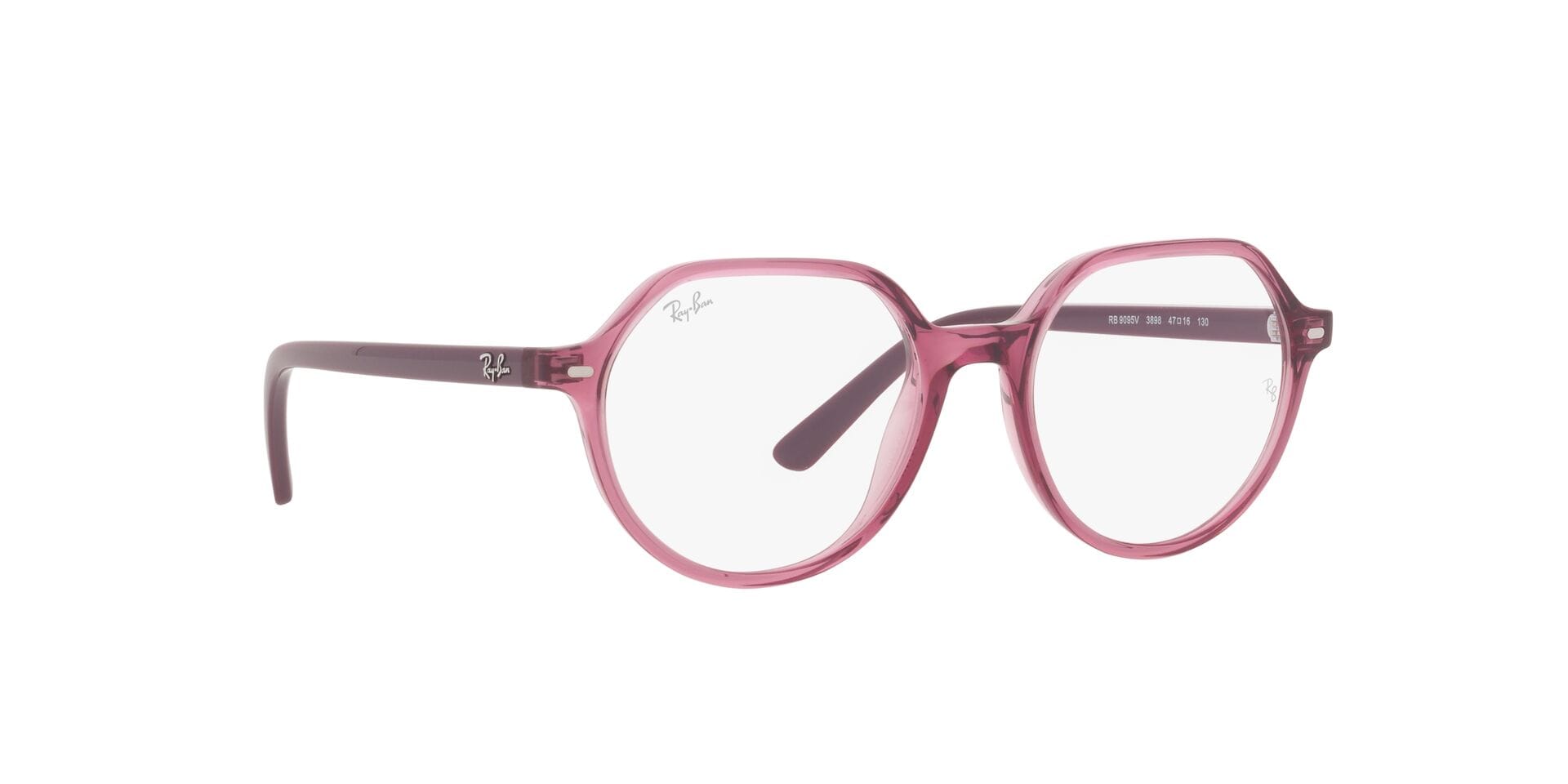 Rayban Junior 0RY9095V Frame Transparent Pink Unisex Full Sh Frame — Transparent Pink frame — view 12