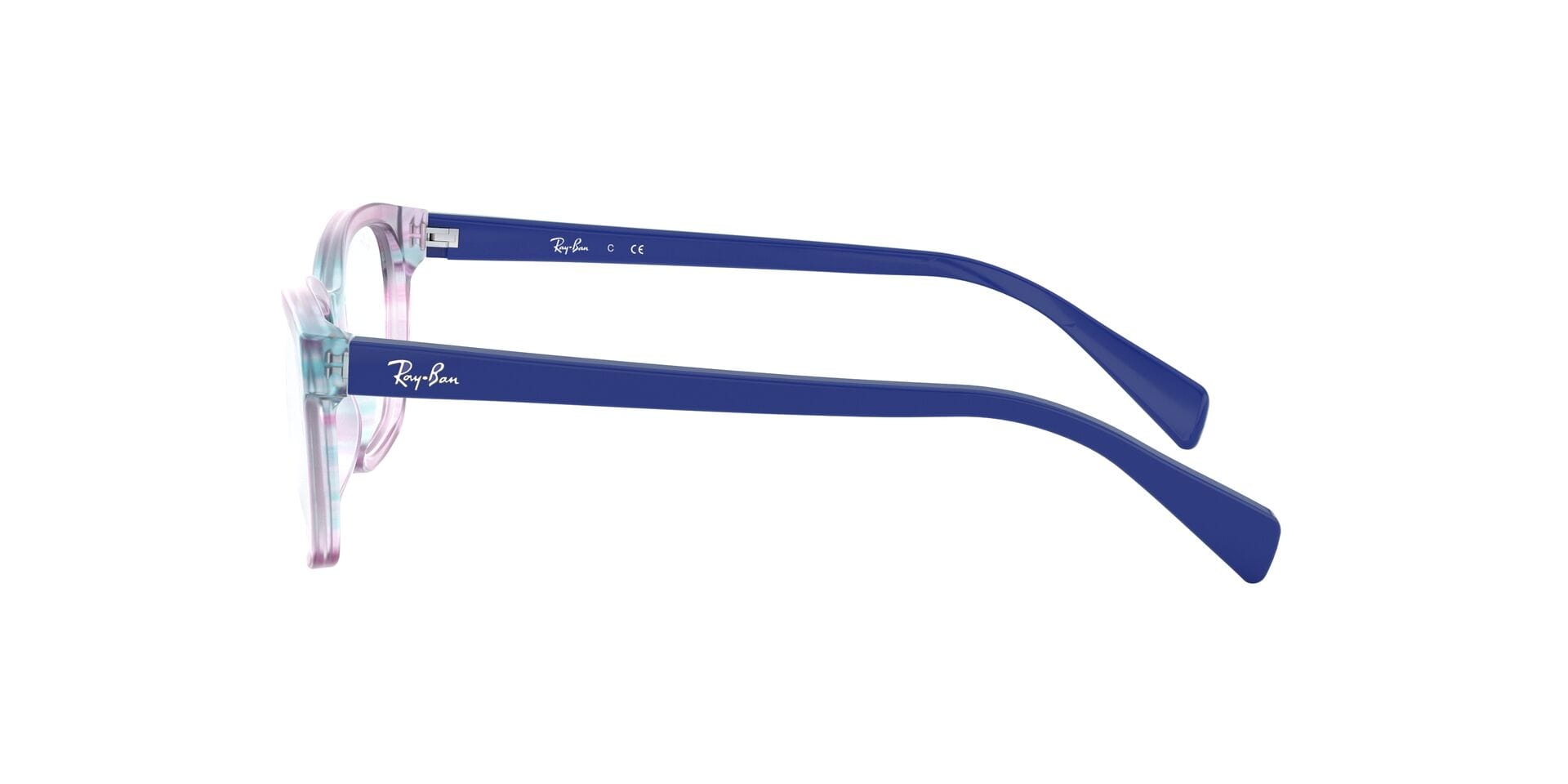 Rayban 0RB1591 Frame Transparent Violet Female Full Shell Frame — Transparent Violet frame — view 7