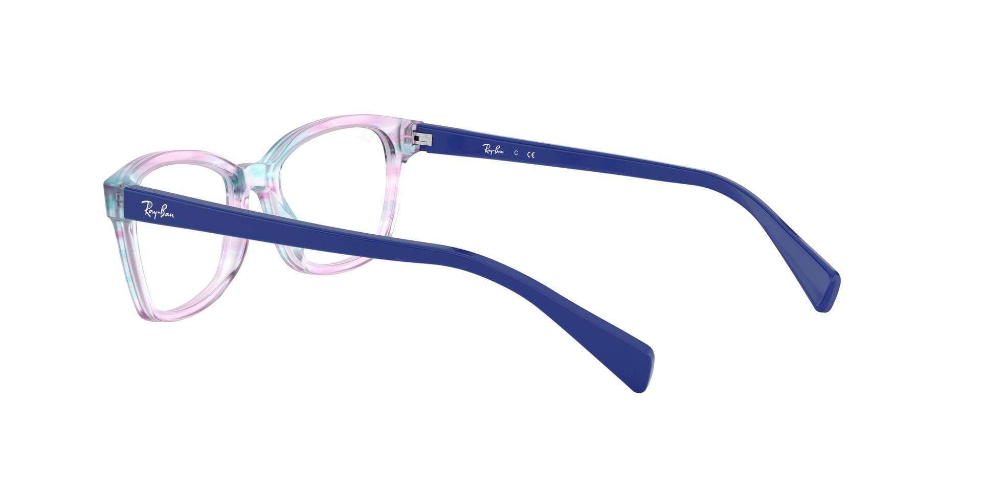 Rayban 0RB1591 Frame Transparent Violet Female Full Shell Frame — Transparent Violet frame — view 9