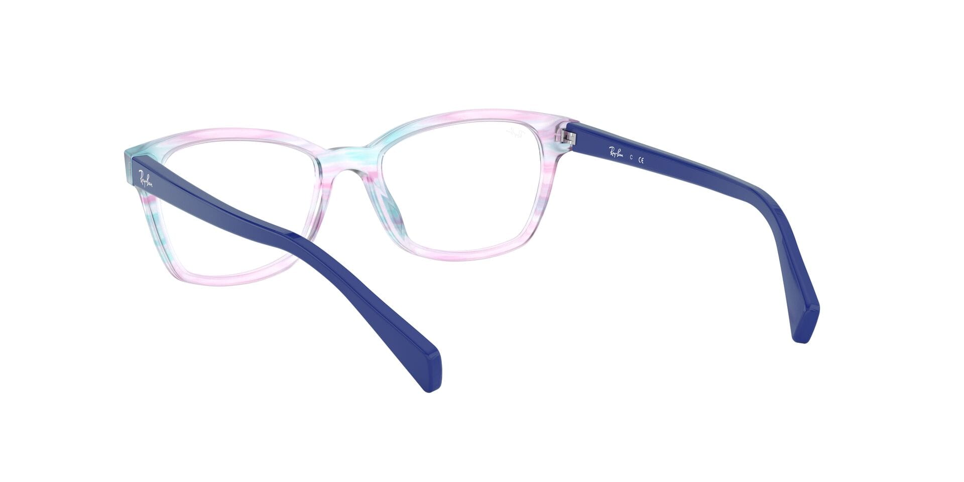 Rayban 0RB1591 Frame Transparent Violet Female Full Shell Frame — Transparent Violet frame — view 11