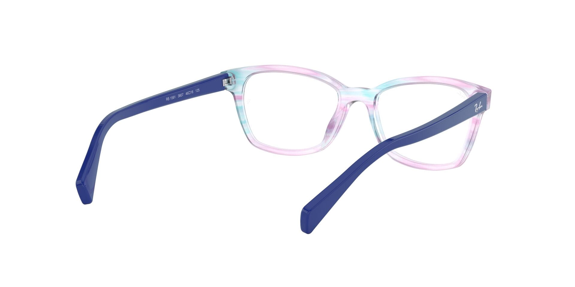 Rayban 0RB1591 Frame Transparent Violet Female Full Shell Frame — Transparent Violet frame — view 16