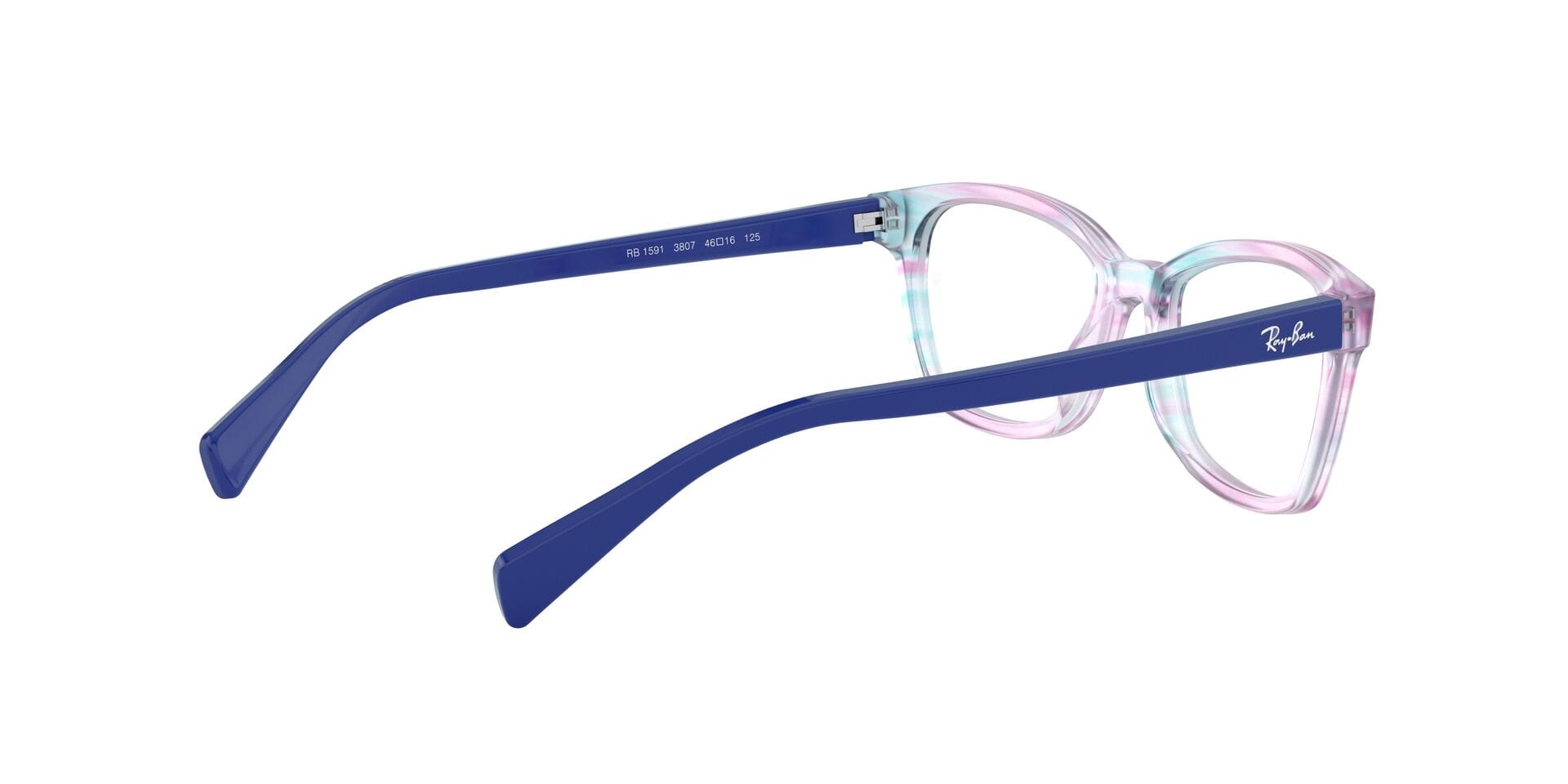 Rayban 0RB1591 Frame Transparent Violet Female Full Shell Frame — Transparent Violet frame — view 17