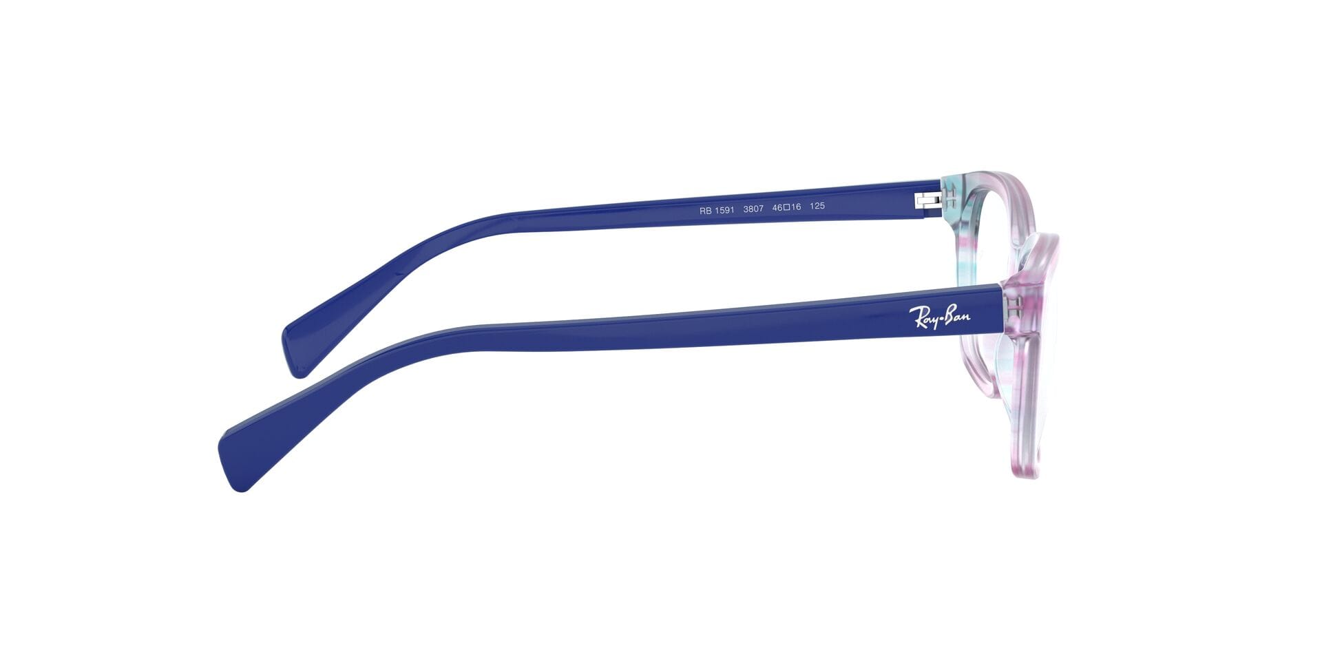 Rayban 0RB1591 Frame Transparent Violet Female Full Shell Frame — Transparent Violet frame — view 20