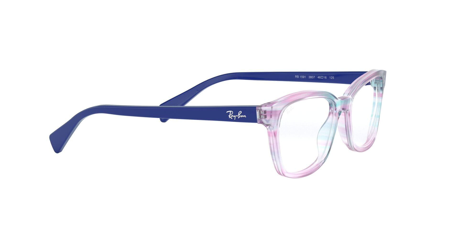 Rayban 0RB1591 Frame Transparent Violet Female Full Shell Frame — Transparent Violet frame — view 21