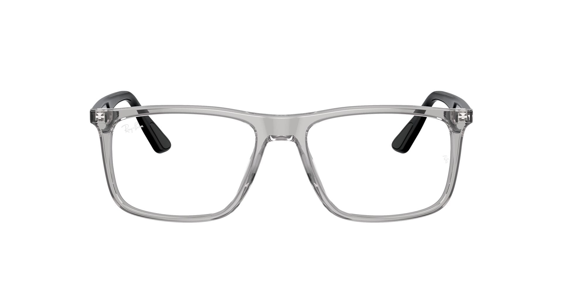 Rayban 0RX5389I Frame Transparent Grey Male Full Shell Frame — Transparent Grey frame — view 3