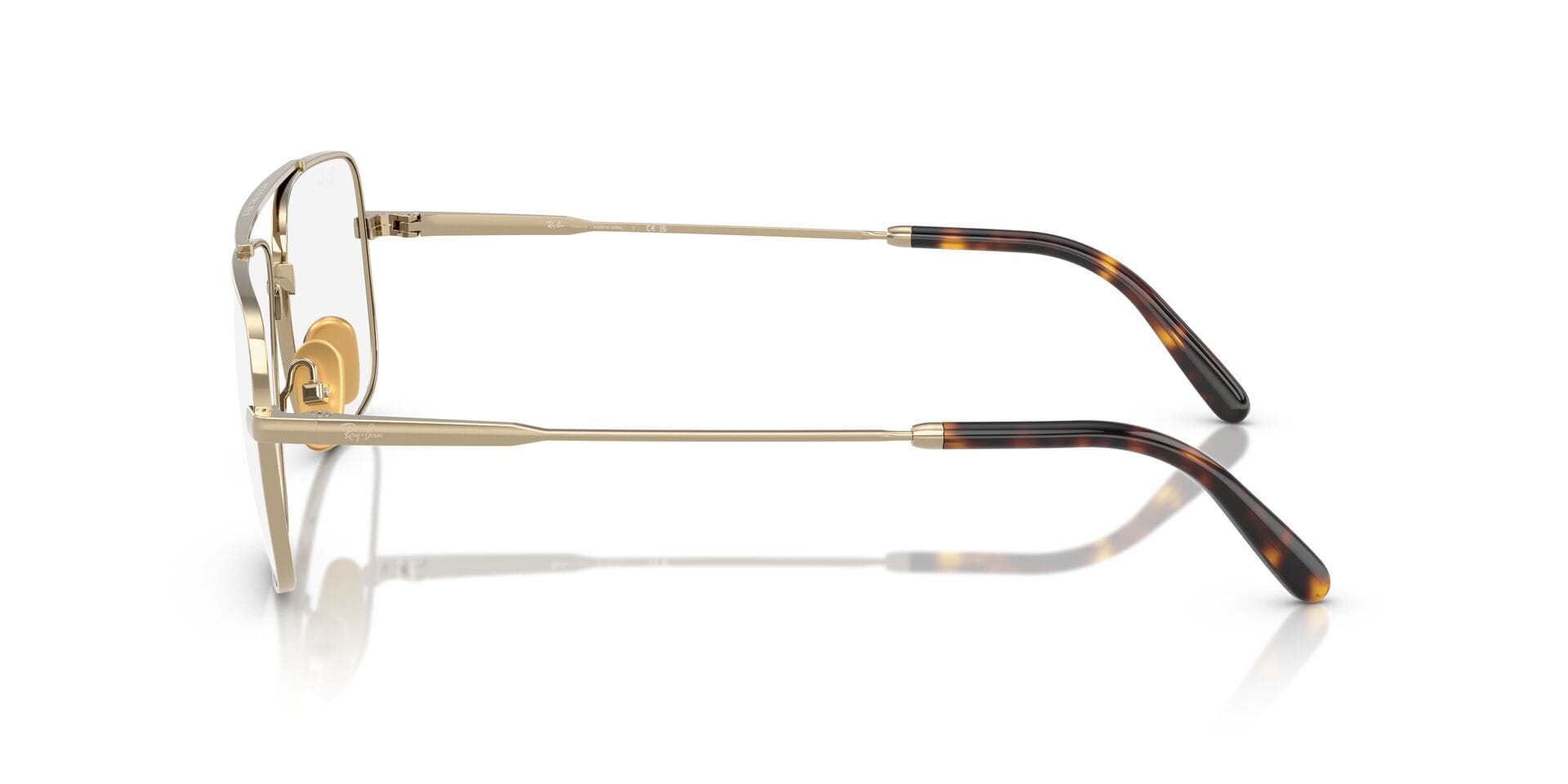 Rayban 0RX8797 Frame Gold Male Full Titanium Frame — view 3