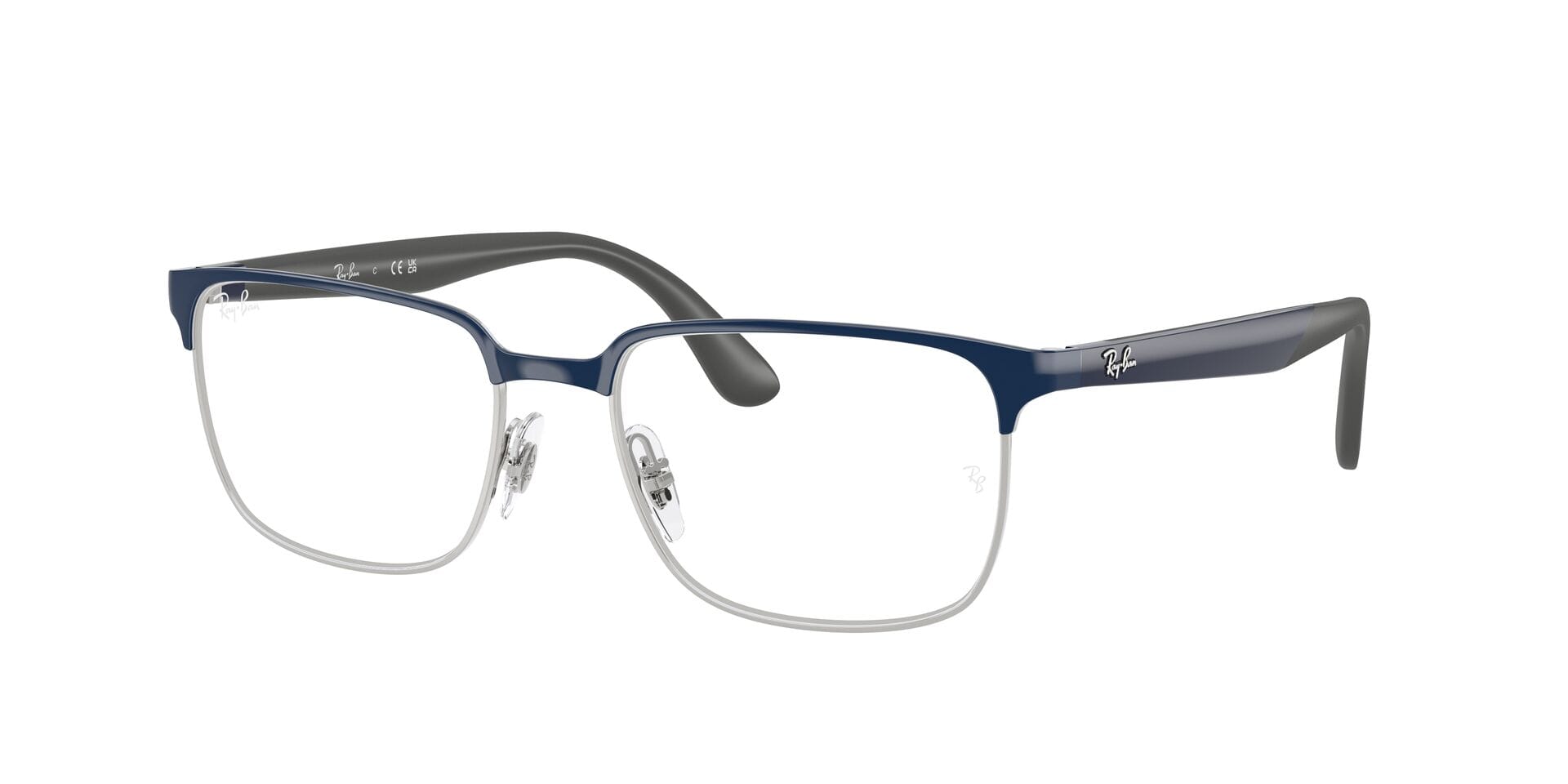 Rayban 0RX6542I Frame Blue Unisex Full Metal Frame — Blue frame — view 3