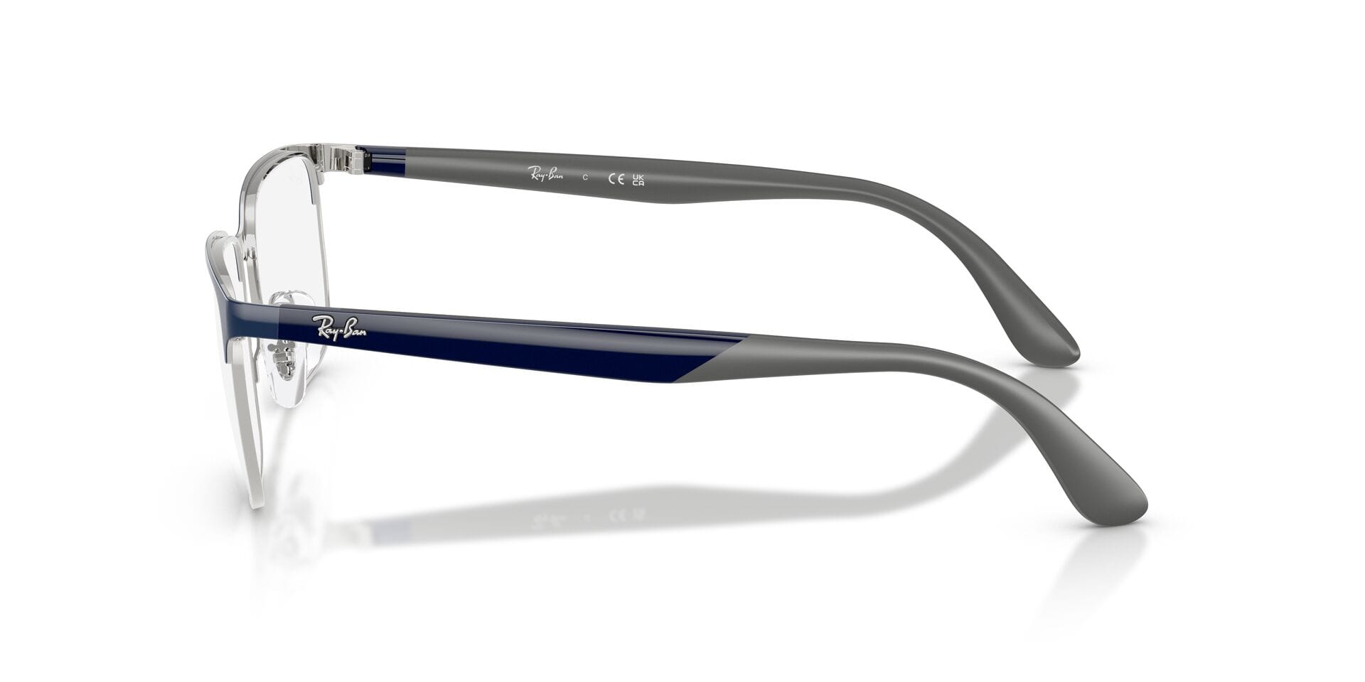 Rayban 0RX6542I Frame Blue Unisex Full Metal Frame — Blue frame — view 5