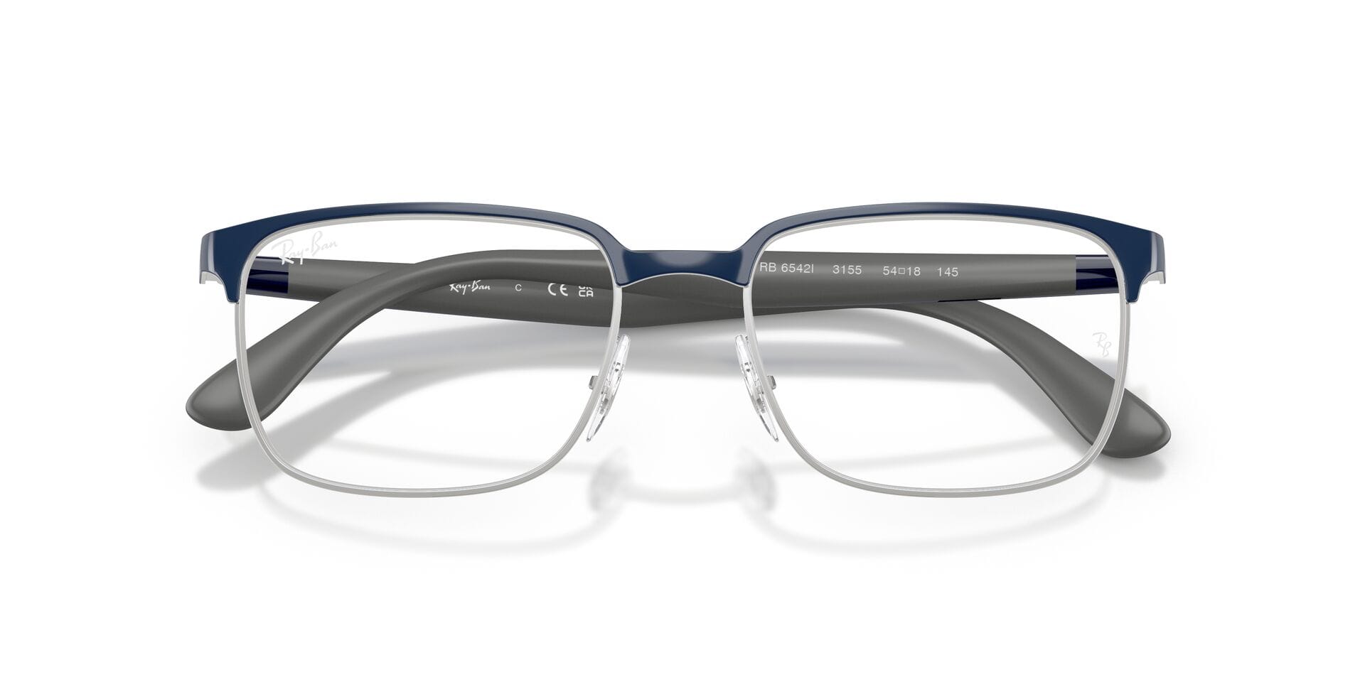 Rayban 0RX6542I Frame Blue Unisex Full Metal Frame — Blue frame — view 7