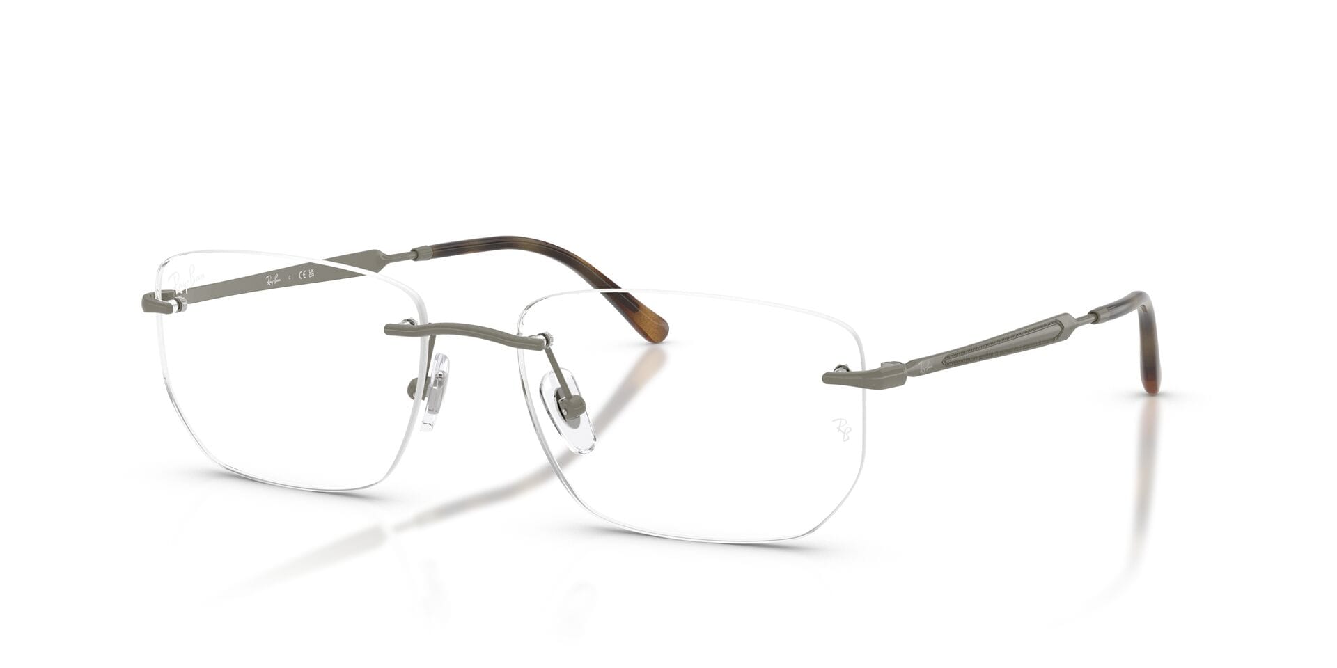 Rayban 0RX3768V Frame Grey Unisex RimLess - Frame — Grey frame — view 1