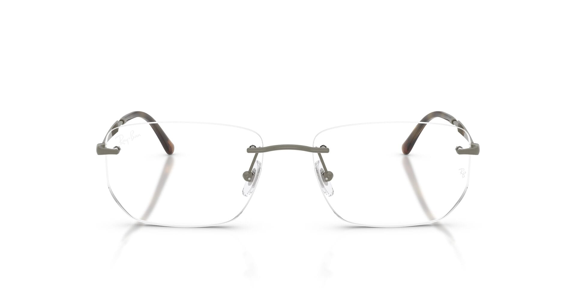 Rayban 0RX3768V Frame Grey Unisex RimLess - Frame — Grey frame — view 4