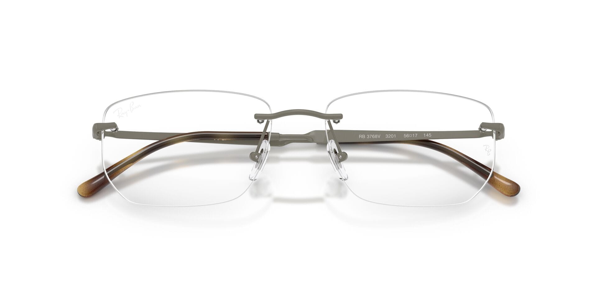 Rayban 0RX3768V Frame Grey Unisex RimLess - Frame — Grey frame — view 7