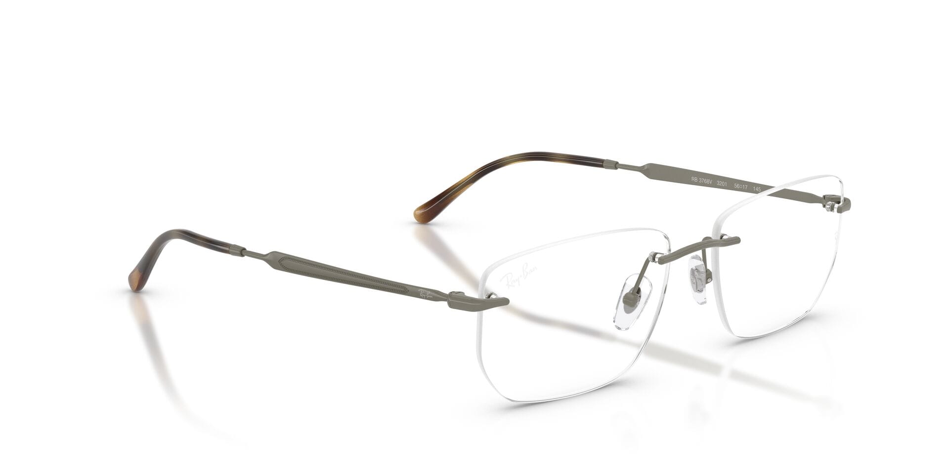 Rayban 0RX3768V Frame Grey Unisex RimLess - Frame — Grey frame — view 8