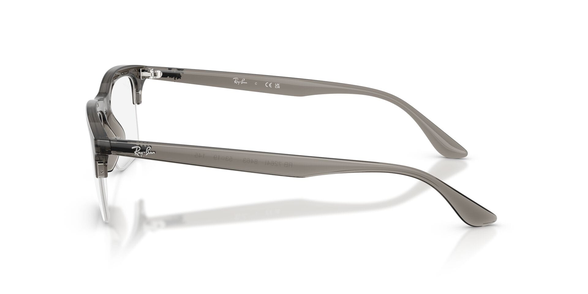 Rayban 0RX7264I Frame Transparent Grey Unisex Supra Shell Frame — Transparent Grey frame — view 5